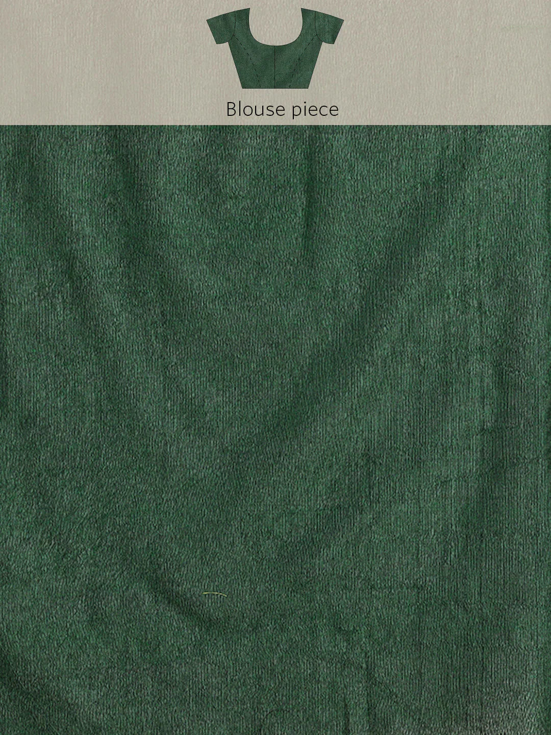 Green Pure Cotton Saree With Blouse Piece