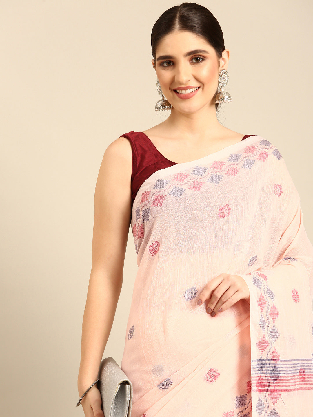 Jamdani Cotton Saree with Blouse piece