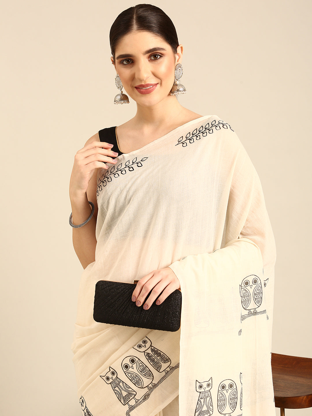 Handwoven Cotton Print Saree for Everyday Wear