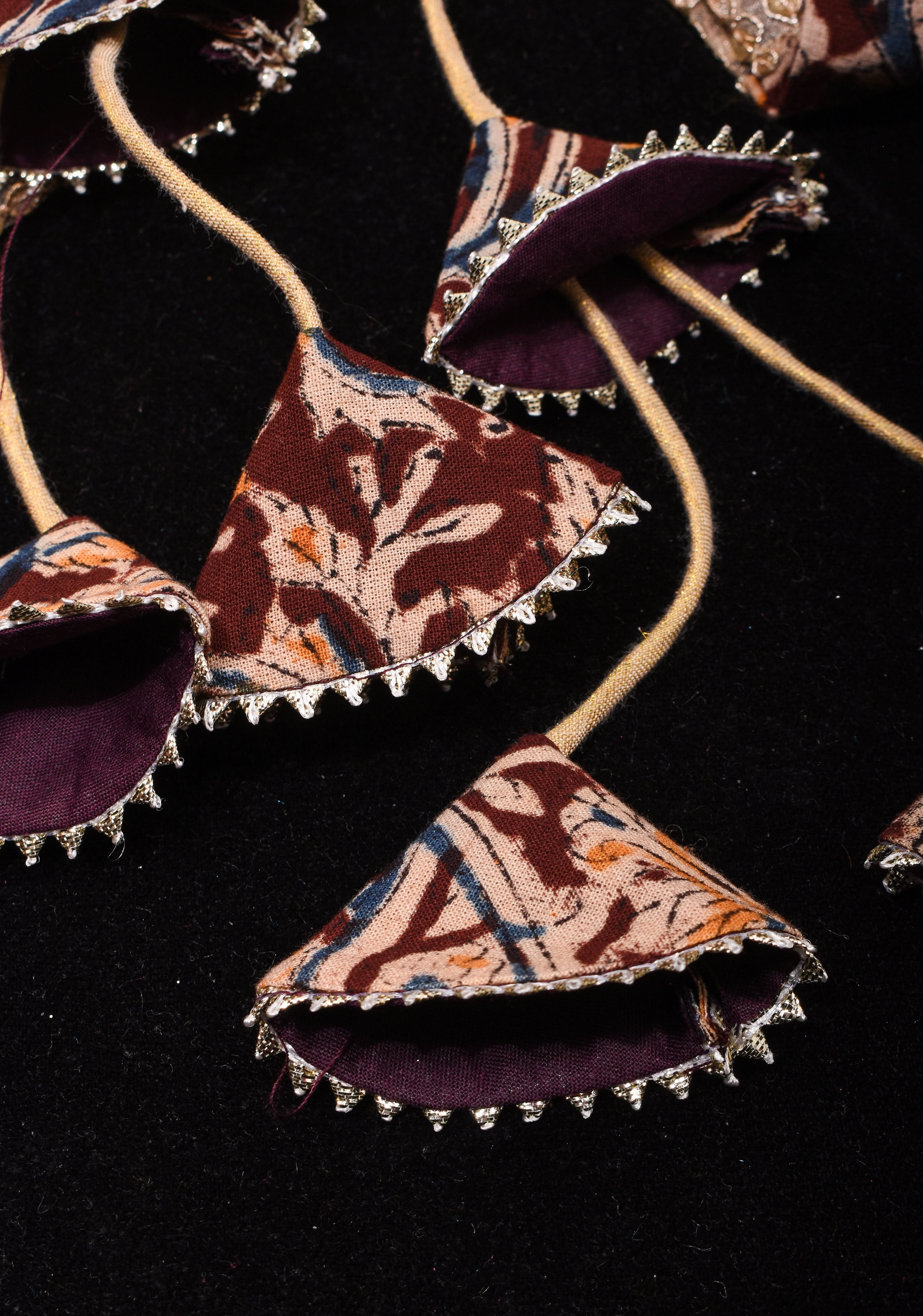 Kalamkari block print blouse with front slit design and full sleeves ,made to order | SHOBITAM