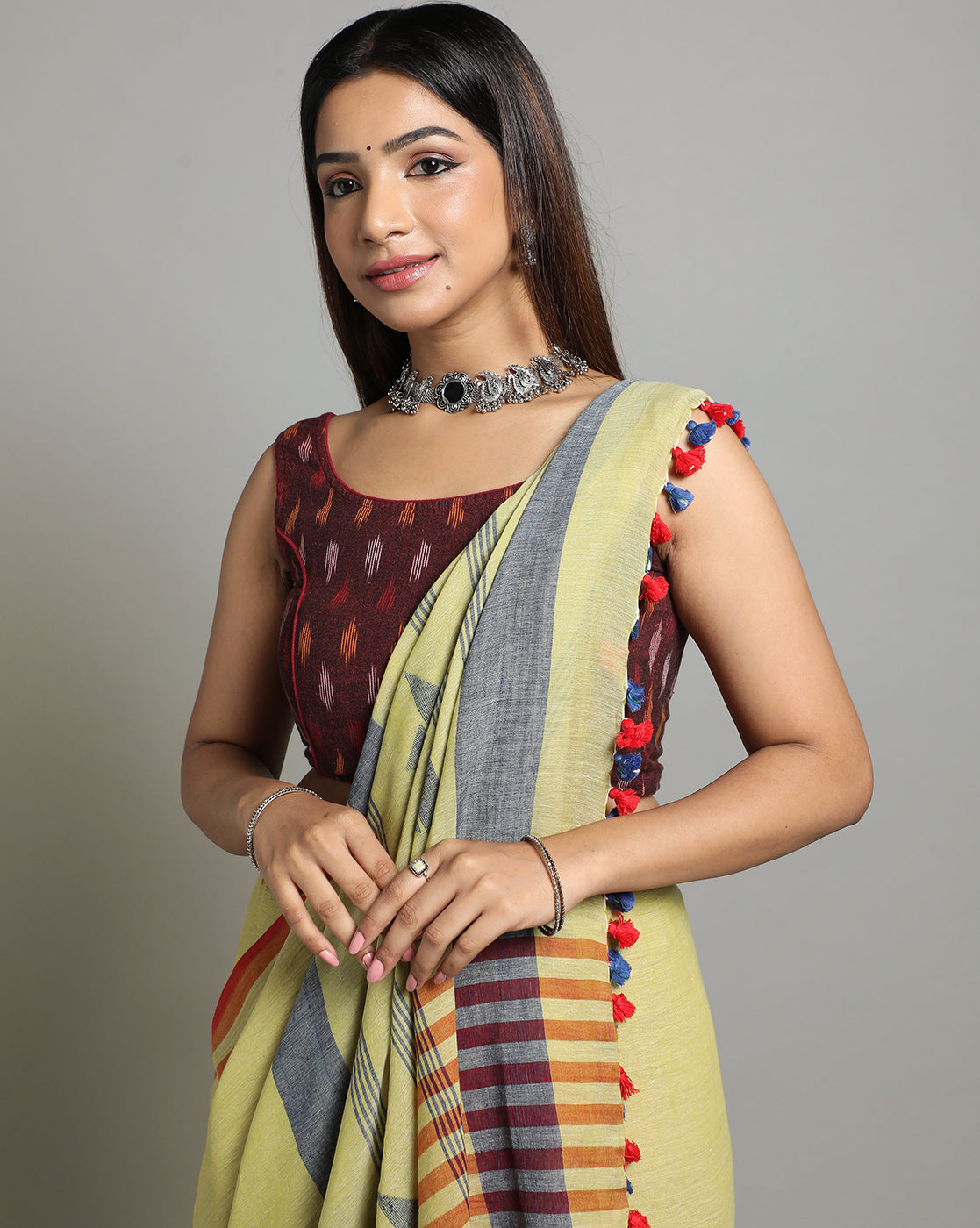 Handloom Jamdani Cotton Saree | Shobitam