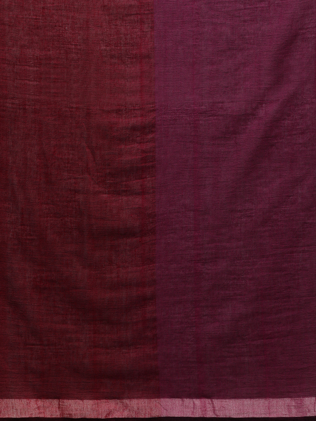 Colour block Cotton Saree with pompoms | Shobitam