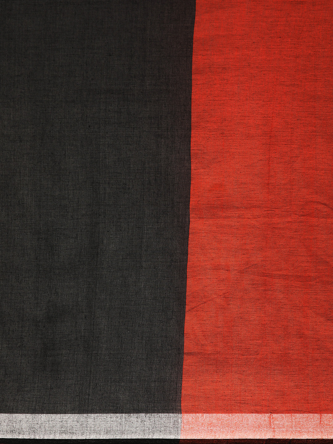 Colour block Cotton Saree with pompoms | Shobitam