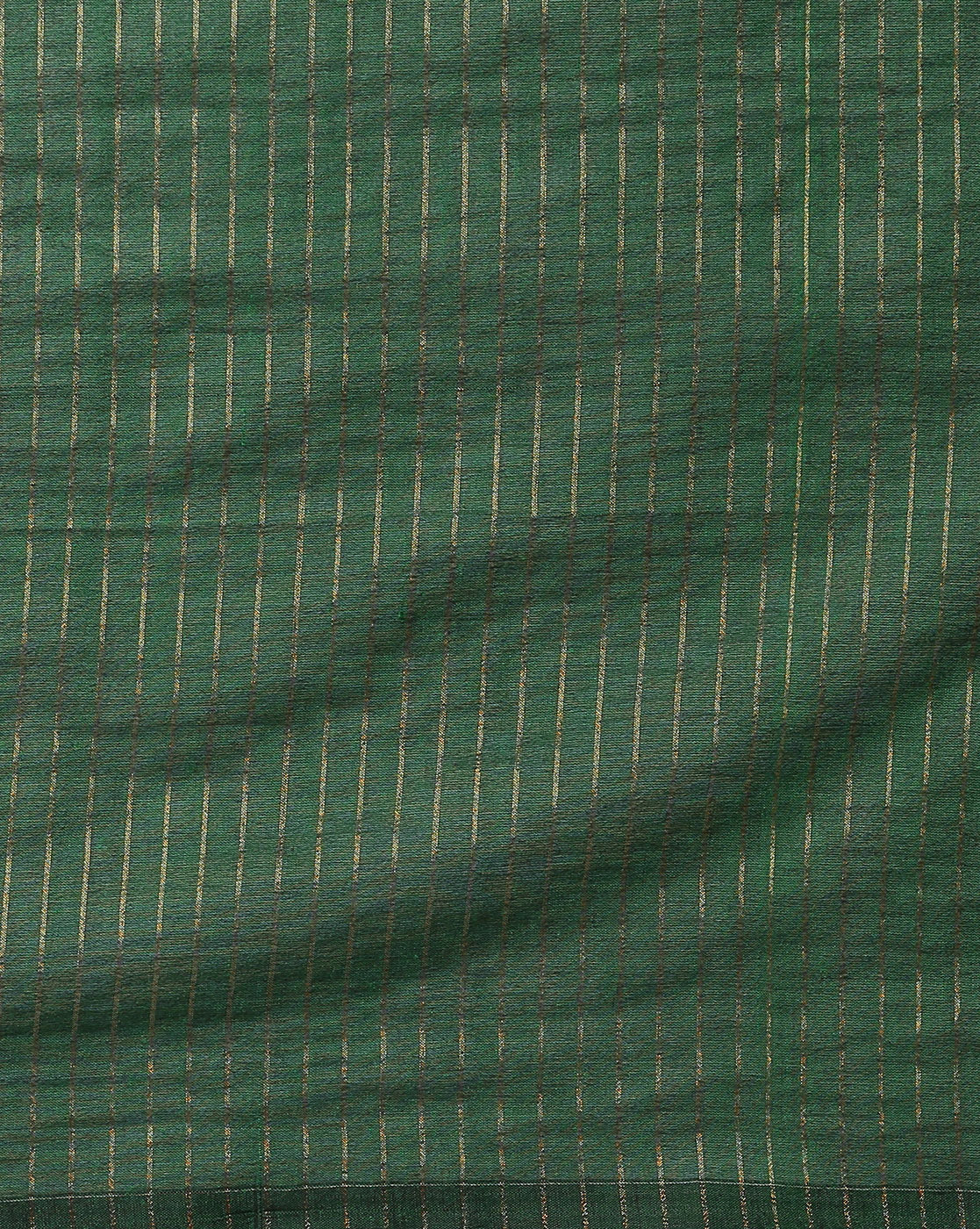Green Pure Cotton Saree With Blouse Piece | SHOBITAM
