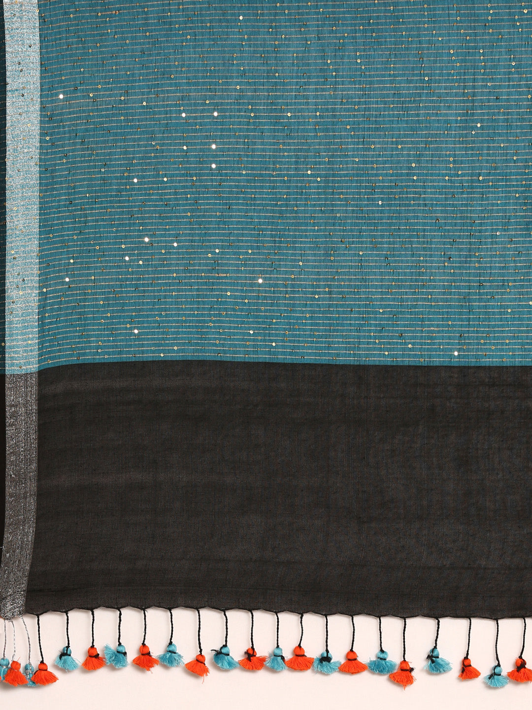 Pure Cotton Handloom Sequins Saree