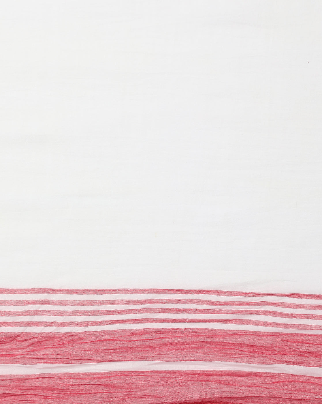 White Red Diamond Jamdani Cotton Saree | Shobitam