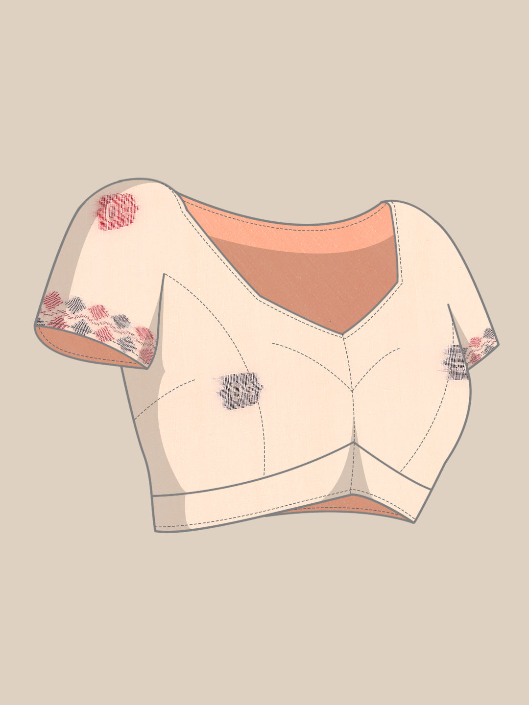 Jamdani Cotton Saree with Blouse piece