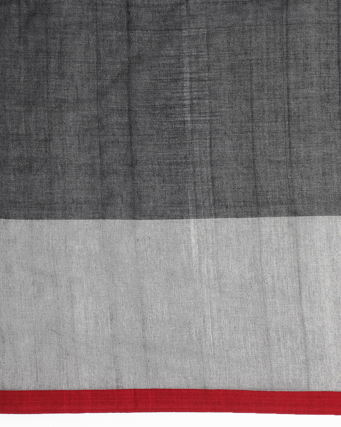 Handloom Colour block Cotton Saree with pompoms | Shobitam