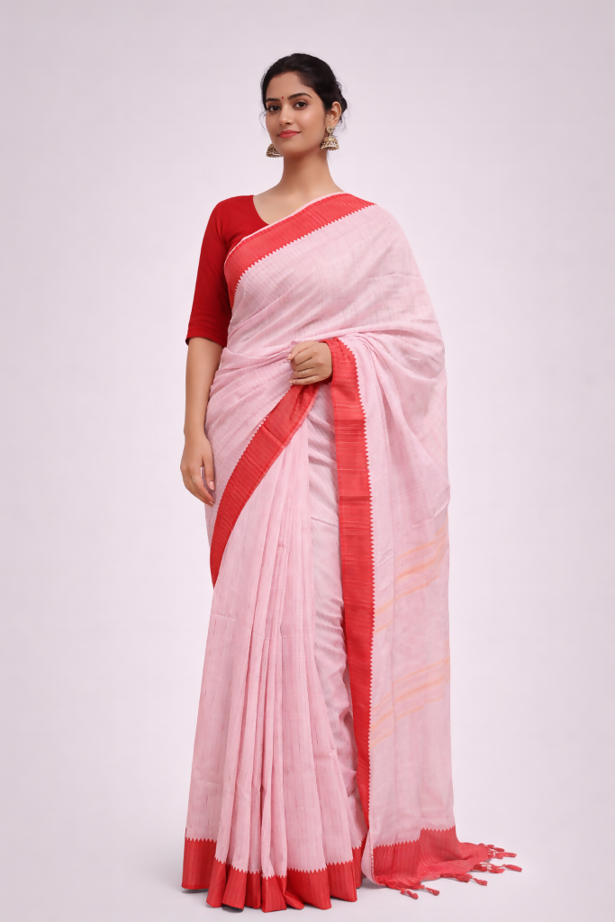 Sunehri Subah Handwoven Pure Cotton Saree | SHOBITAM