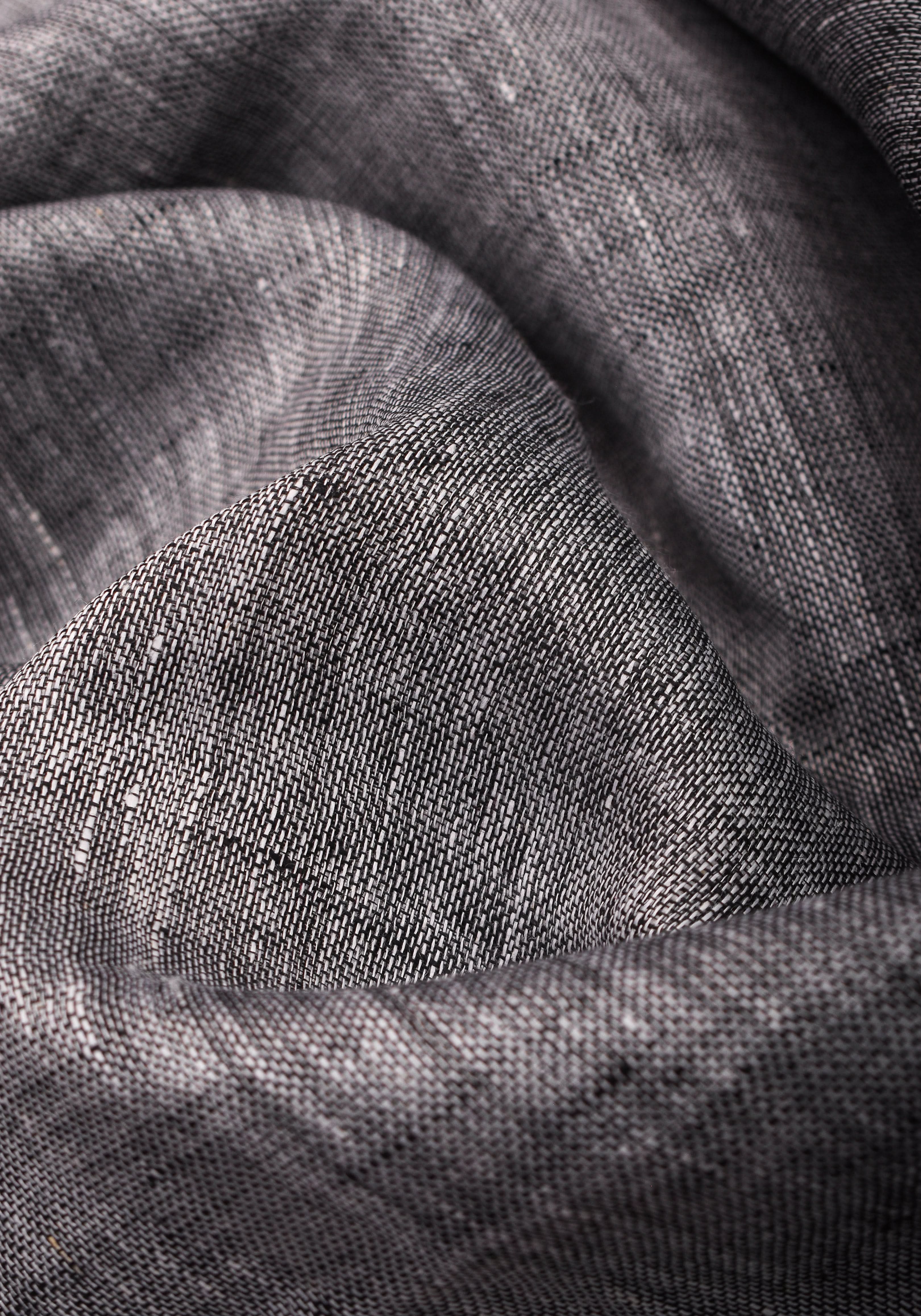 Linen by Linen Saree in Gray with Ganga Jamuna Borders | Shobitam
