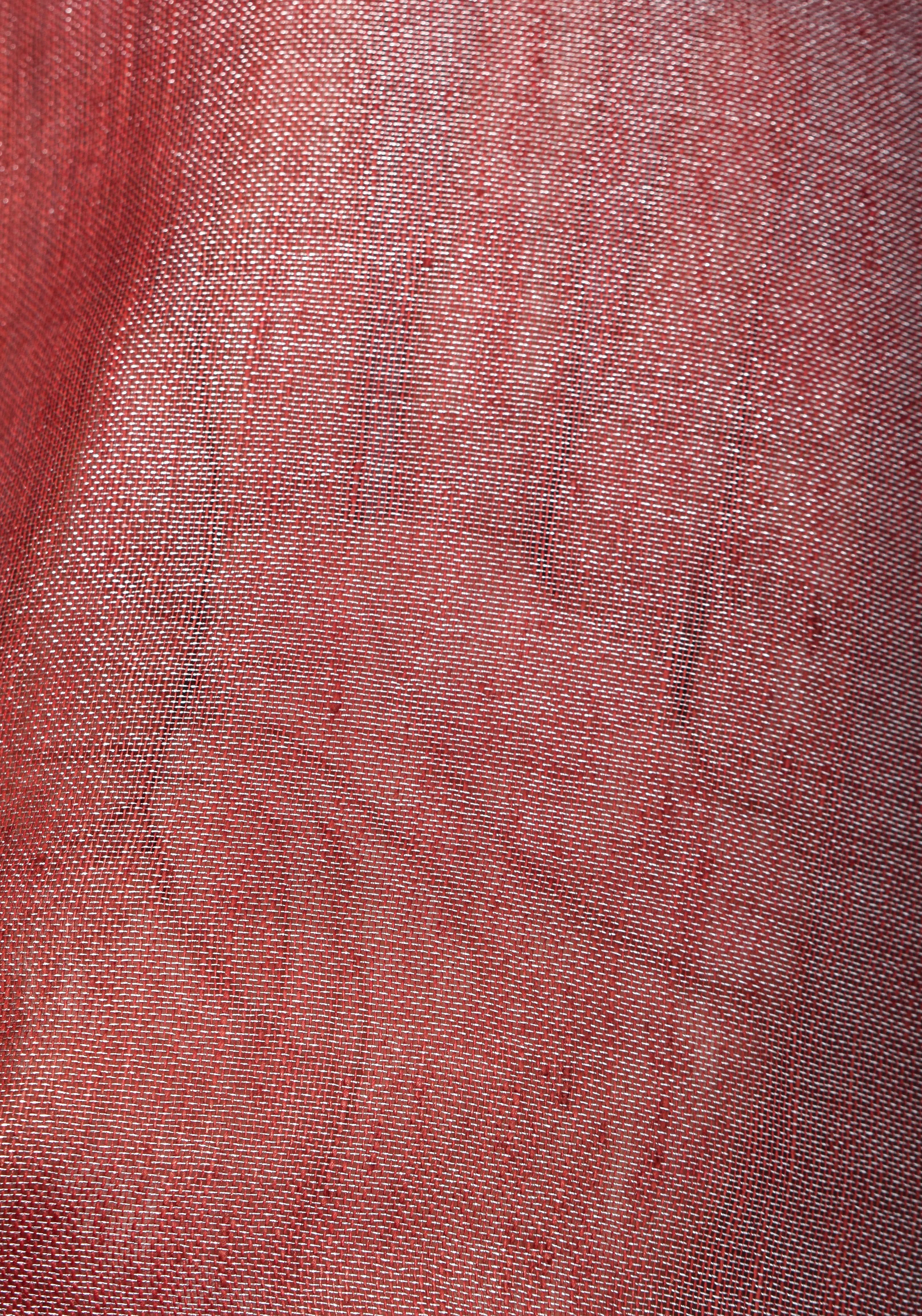Pomegranate Ombre Tissue Linen Saree with Silver Ribbed Borders | SHOBITAM