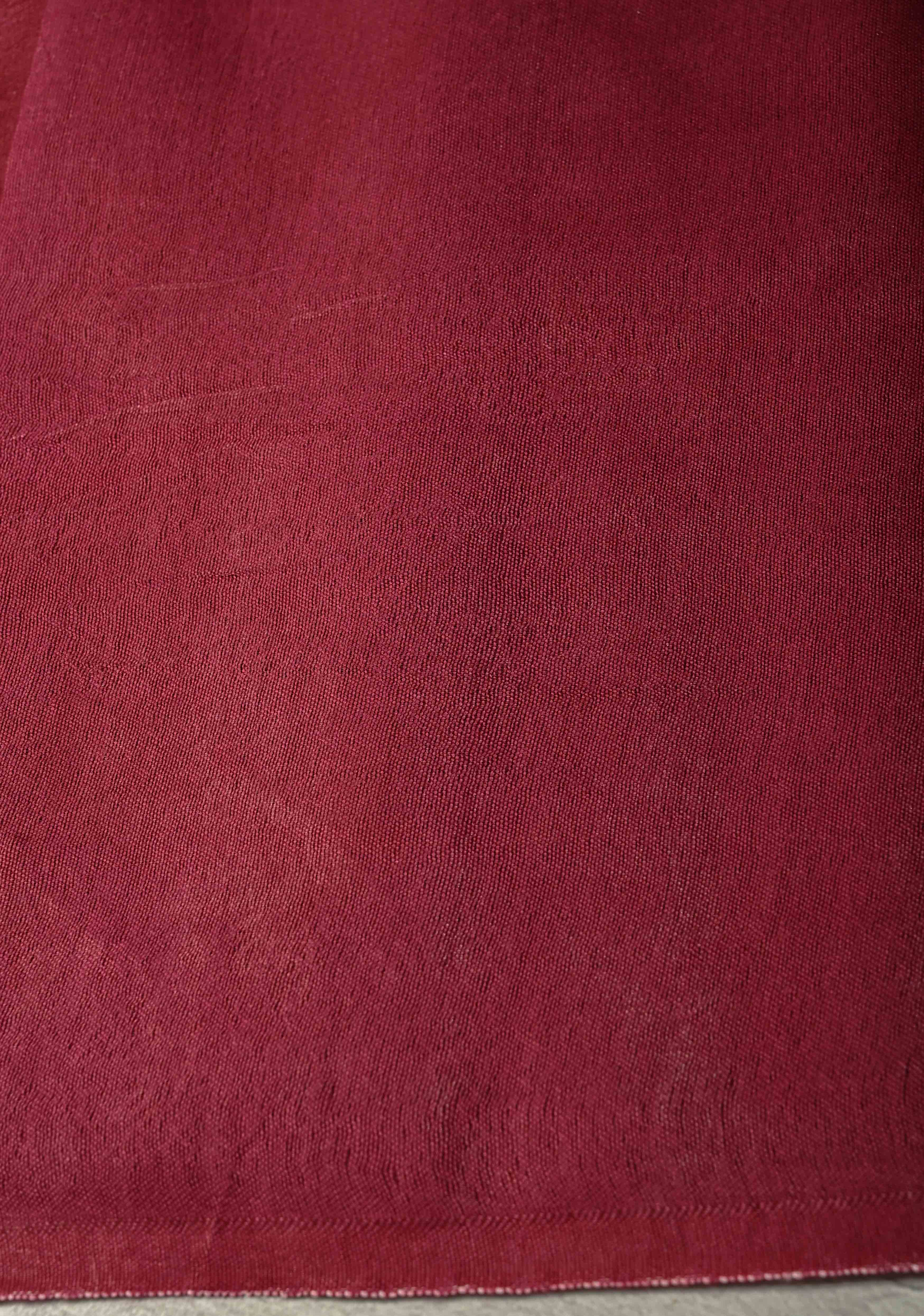 Sap Green Borderless Semi Tussar Saree with Thread Horizontal Stripes and Contrast Pallu | Shobitam