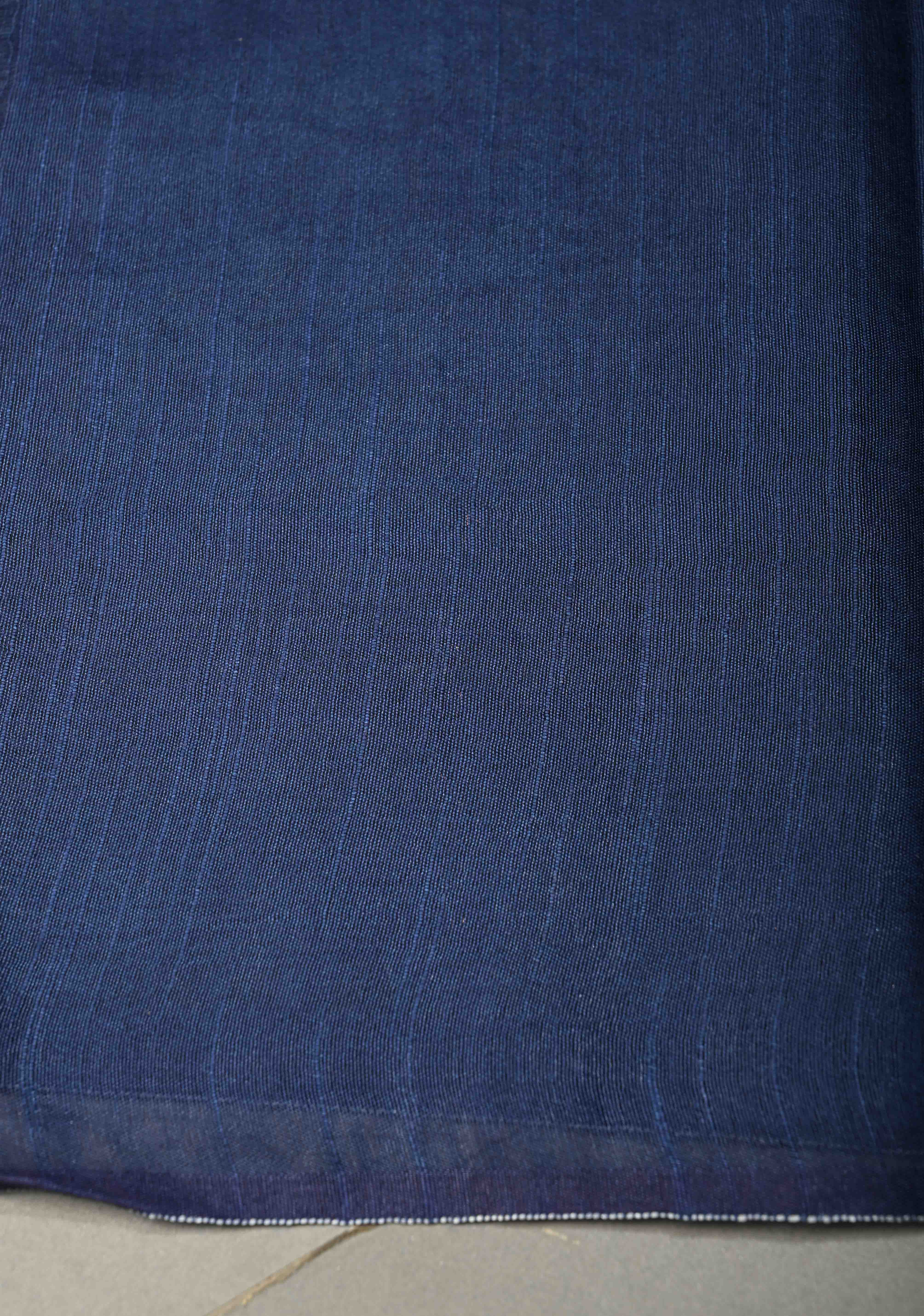 Seafoam Green Borderless Semi Tussar Saree with Sequins Horizontal Stripes and Contrast Pallu | Shobitam