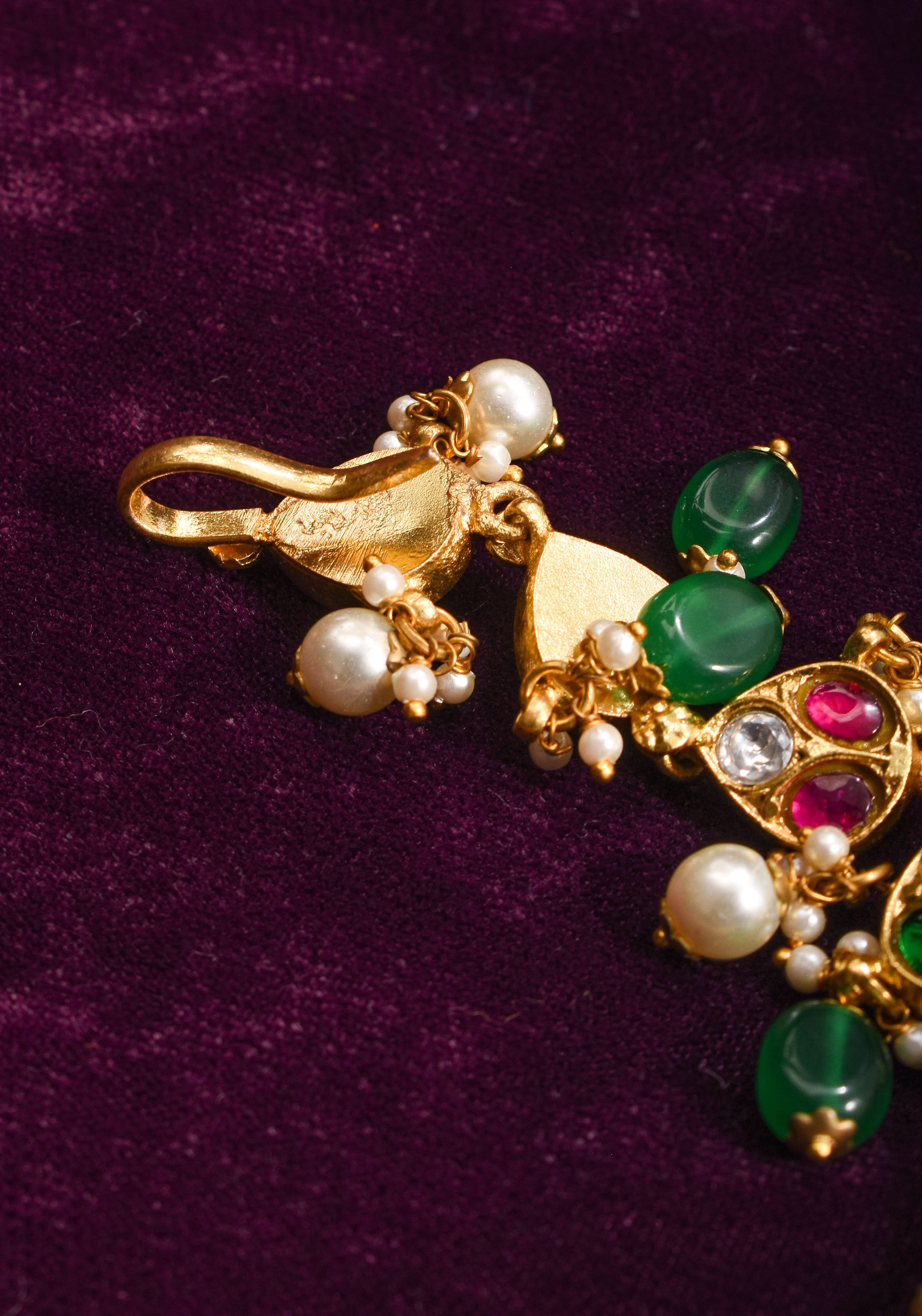 Jadau Maang Tika Ahmedabadi Kundan Hair Ornament | SHOBITAM