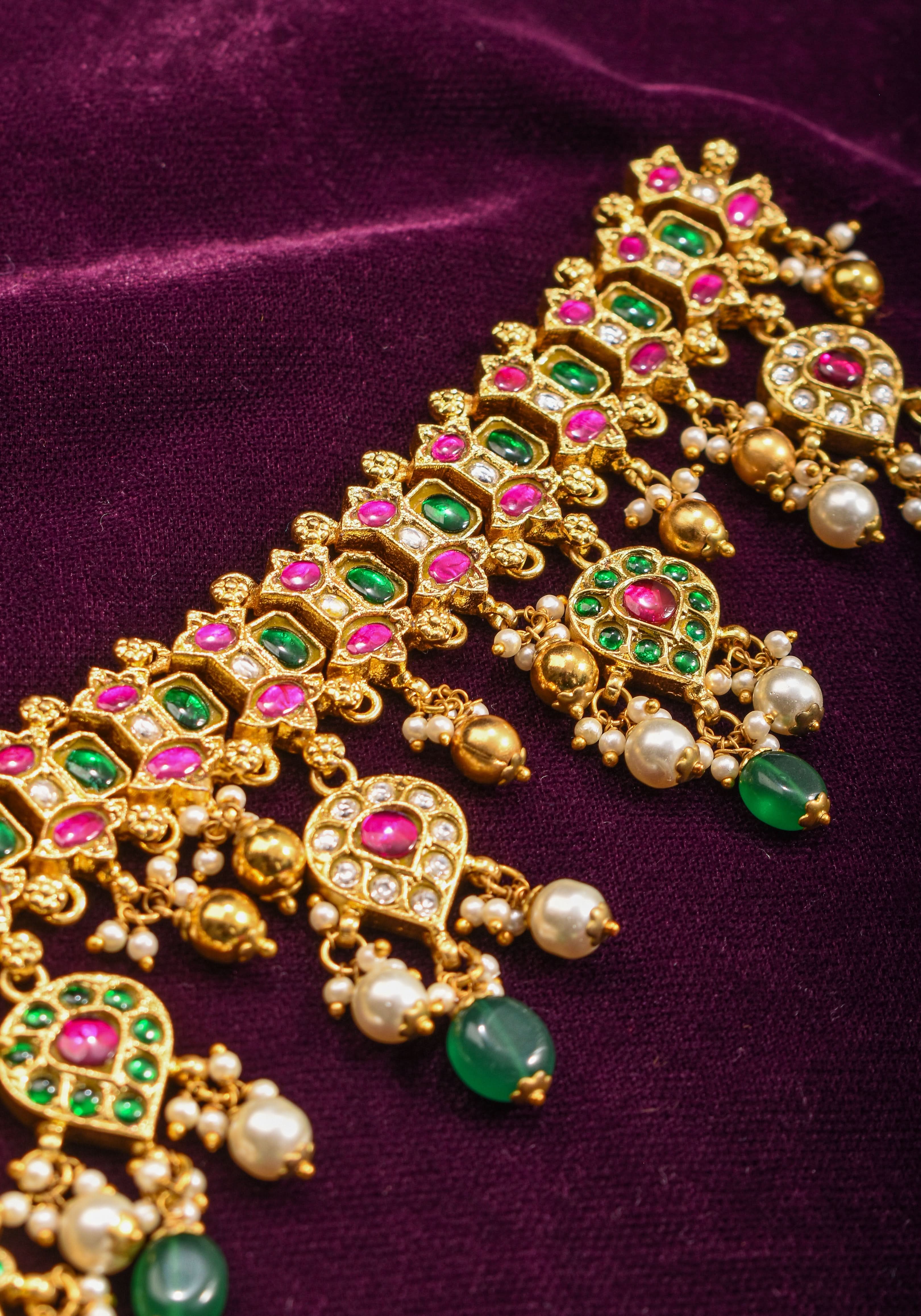 Jadau Maang Tika Ahmedabadi Kundan Hair Ornament | SHOBITAM