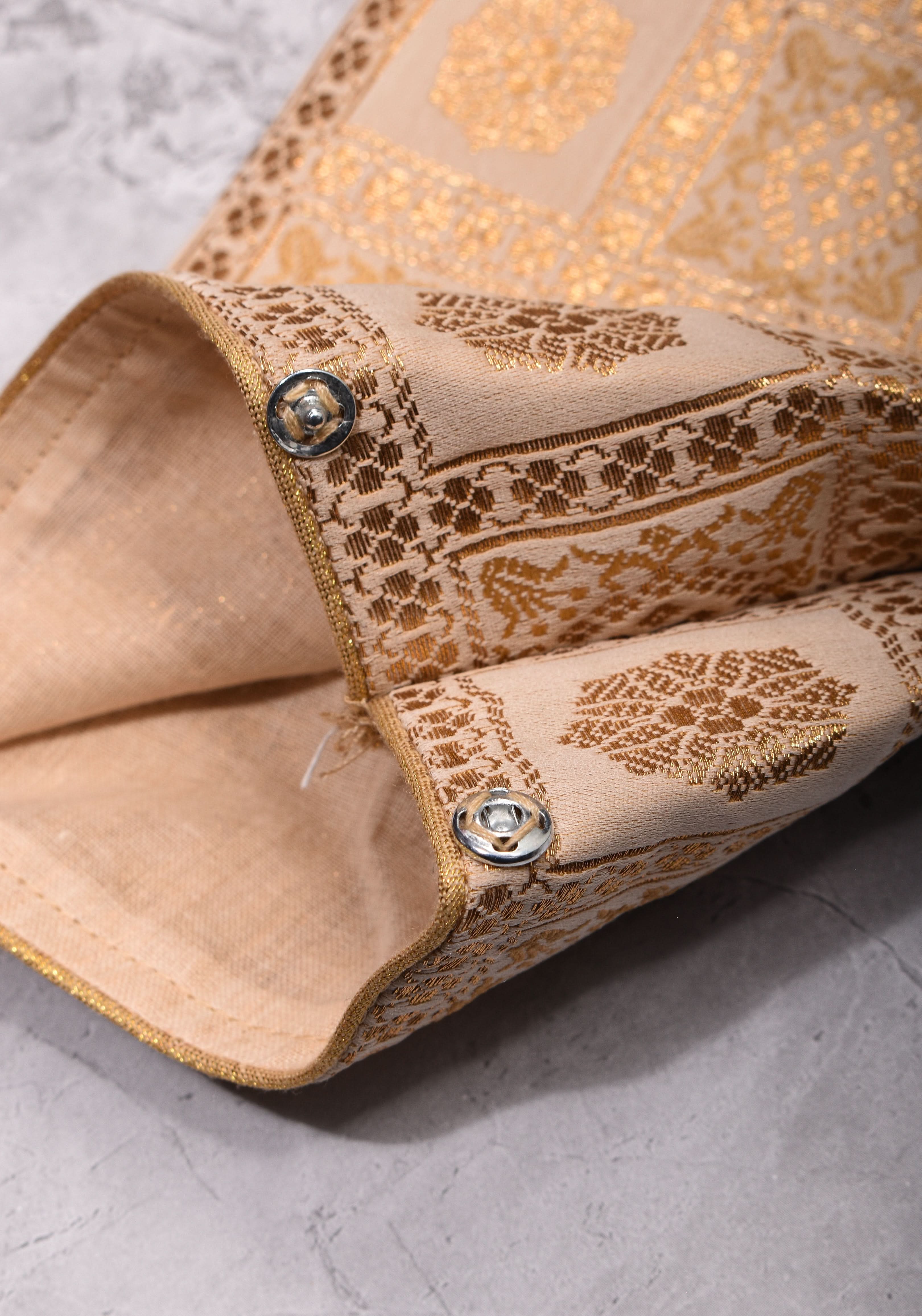 Ivory Patola Design Brocade Mix and Match Blouse with 3/4 sleeve for saree, Made to Order | Shobitam