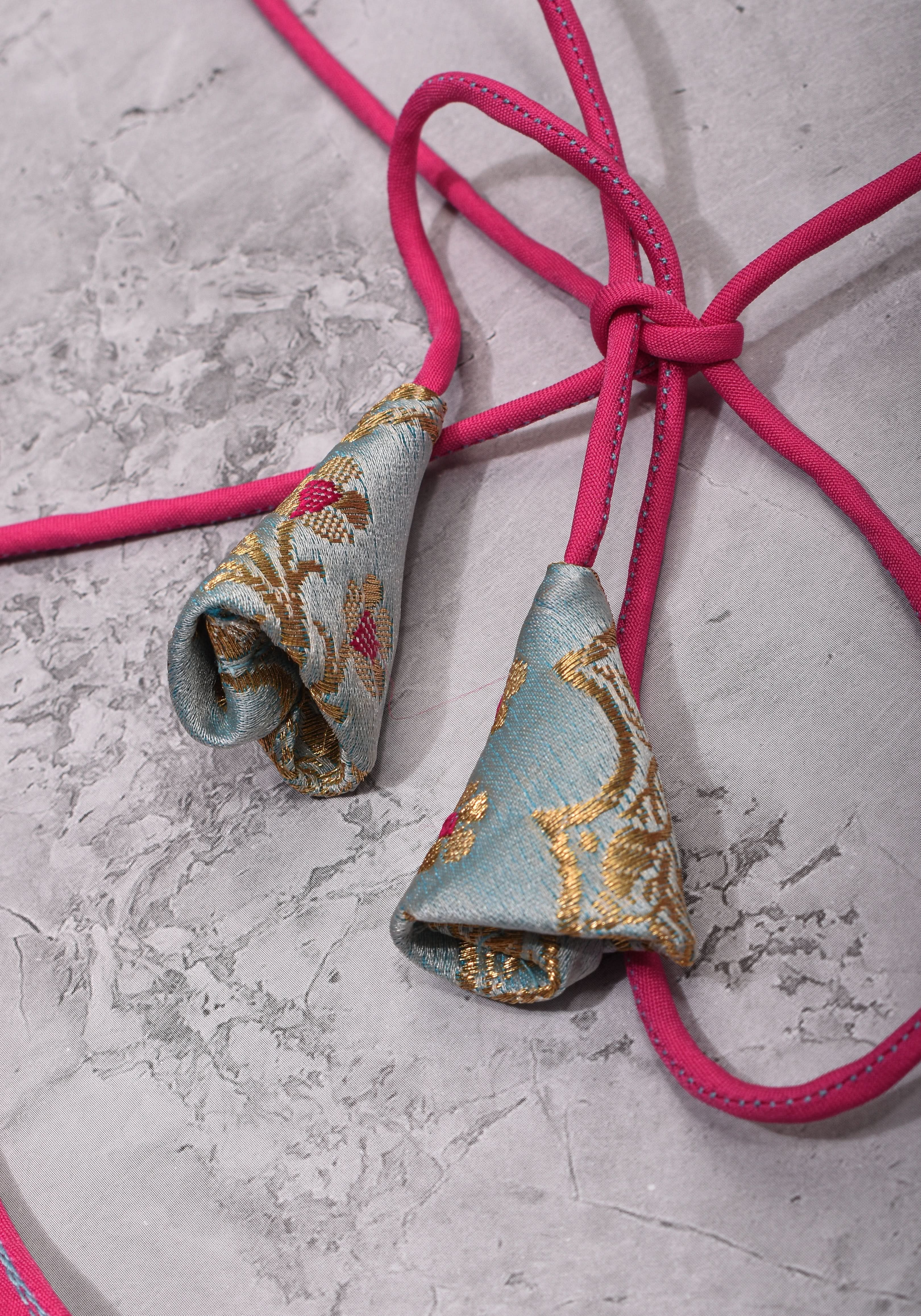 Heather Blue Meenakari Silk Blouse Mix and Match Blouse for saree, Made to Order | Shobitam