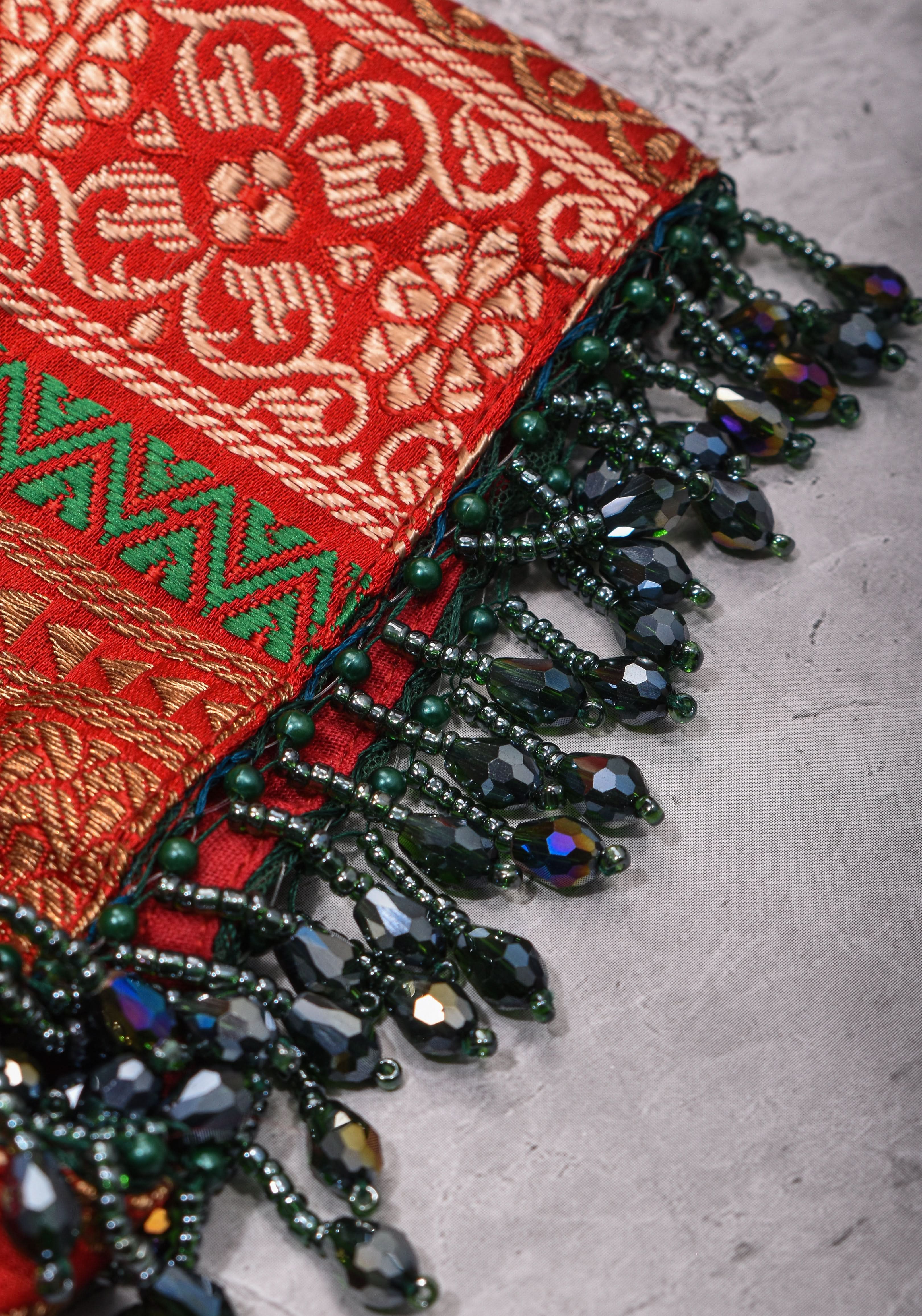 Green Red Blouse with V neck Mix and Match Blouse for saree, Made to Order | Shobitam