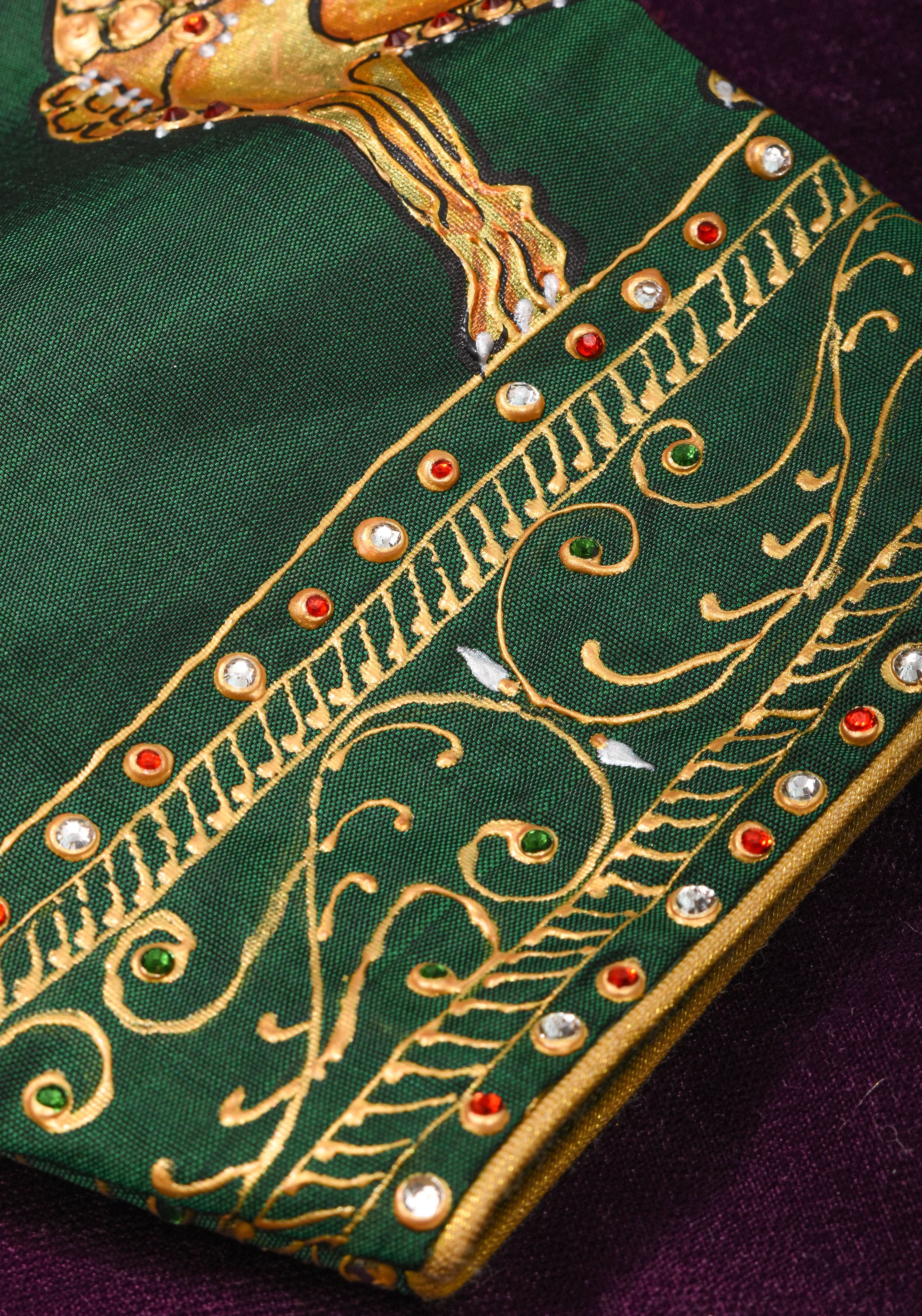 Tanjore Painting Annapakshi And Lion on Pure SIlk, Made to Order | Shobitam