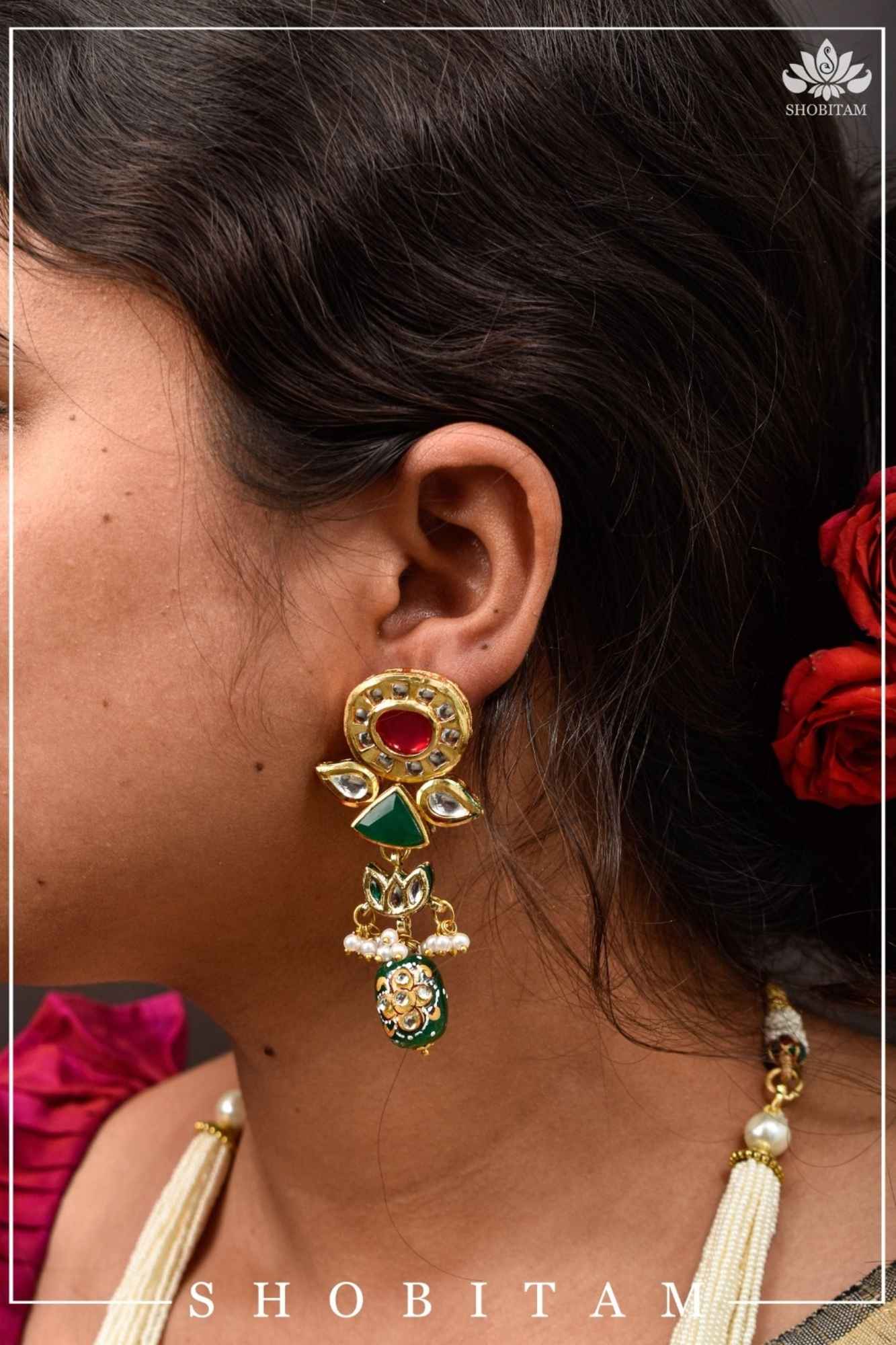 Statement Navaratna Design Jewelry Set