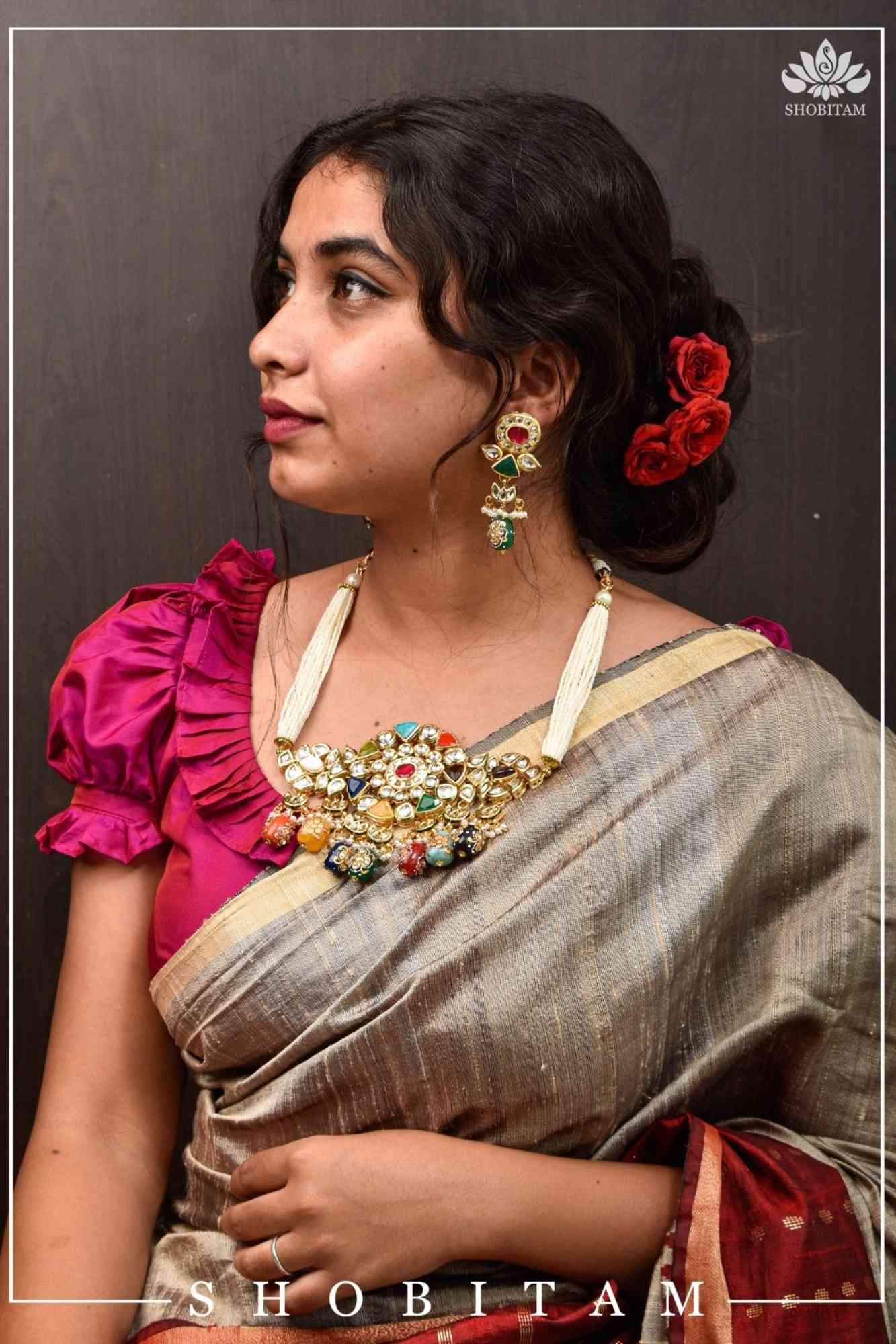 Statement Navaratna Design Jewelry Set