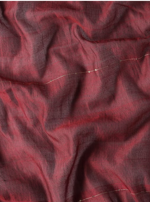 Pure Cotton Handloom Sequins Saree