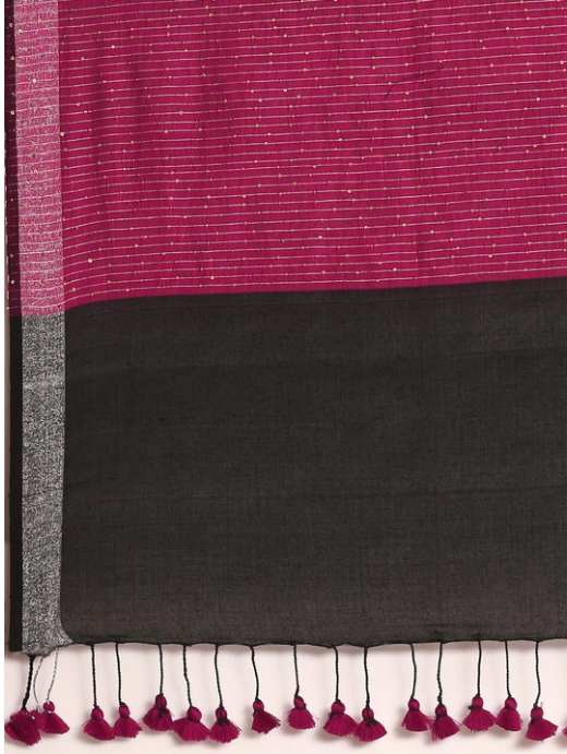 Pure Cotton Handloom Sequins Saree