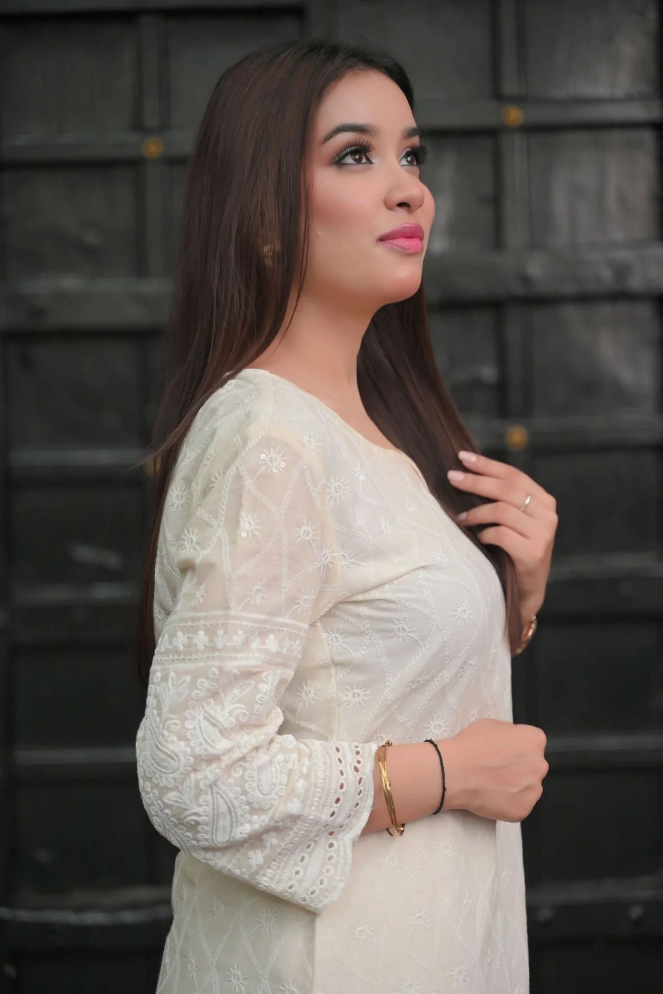 White Lily Eyelet Cotton Co-ord Set | Made To Order