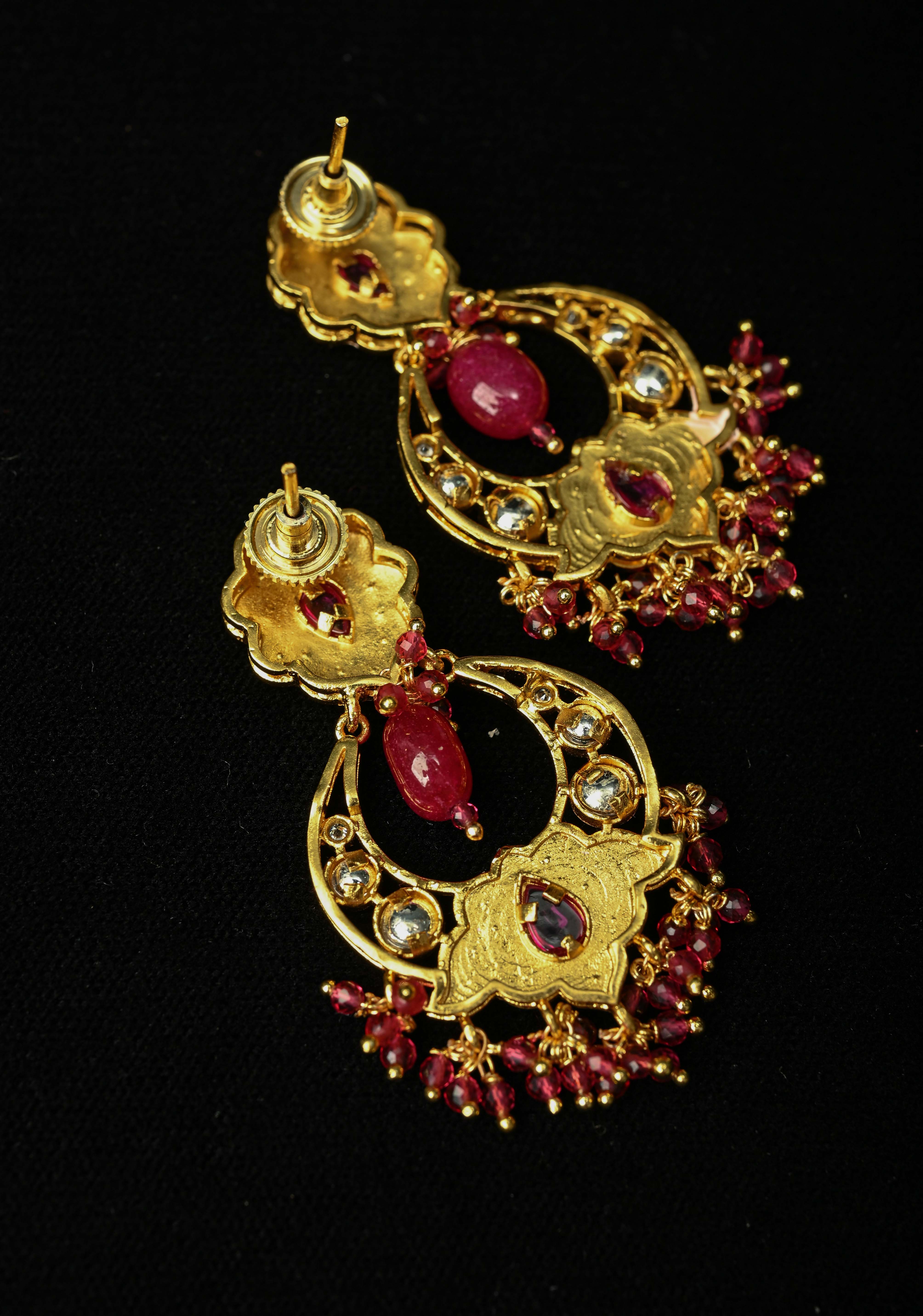 Noor Kundan Chandbali Earrings | Shobitam