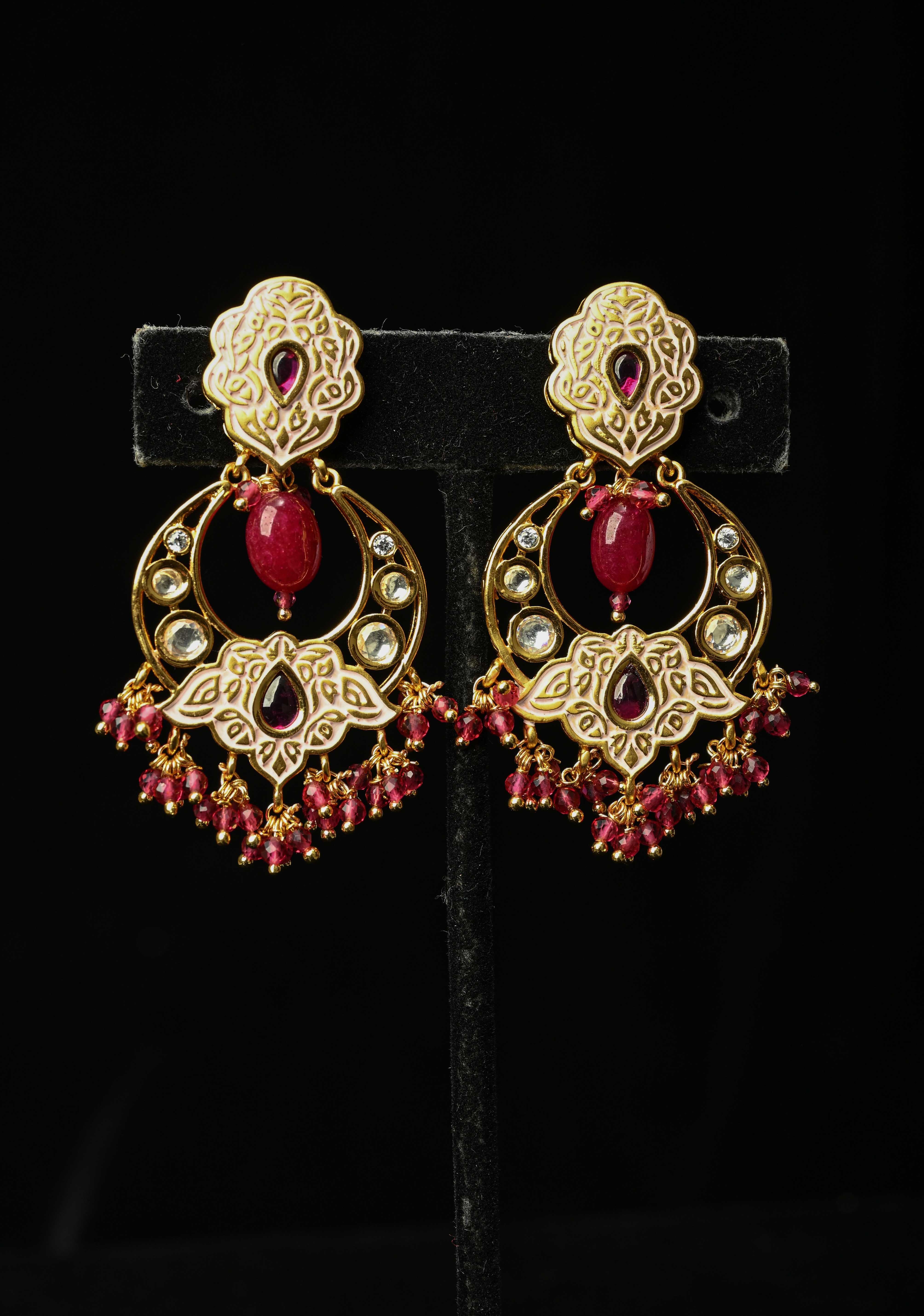 Noor Kundan Chandbali Earrings | Shobitam