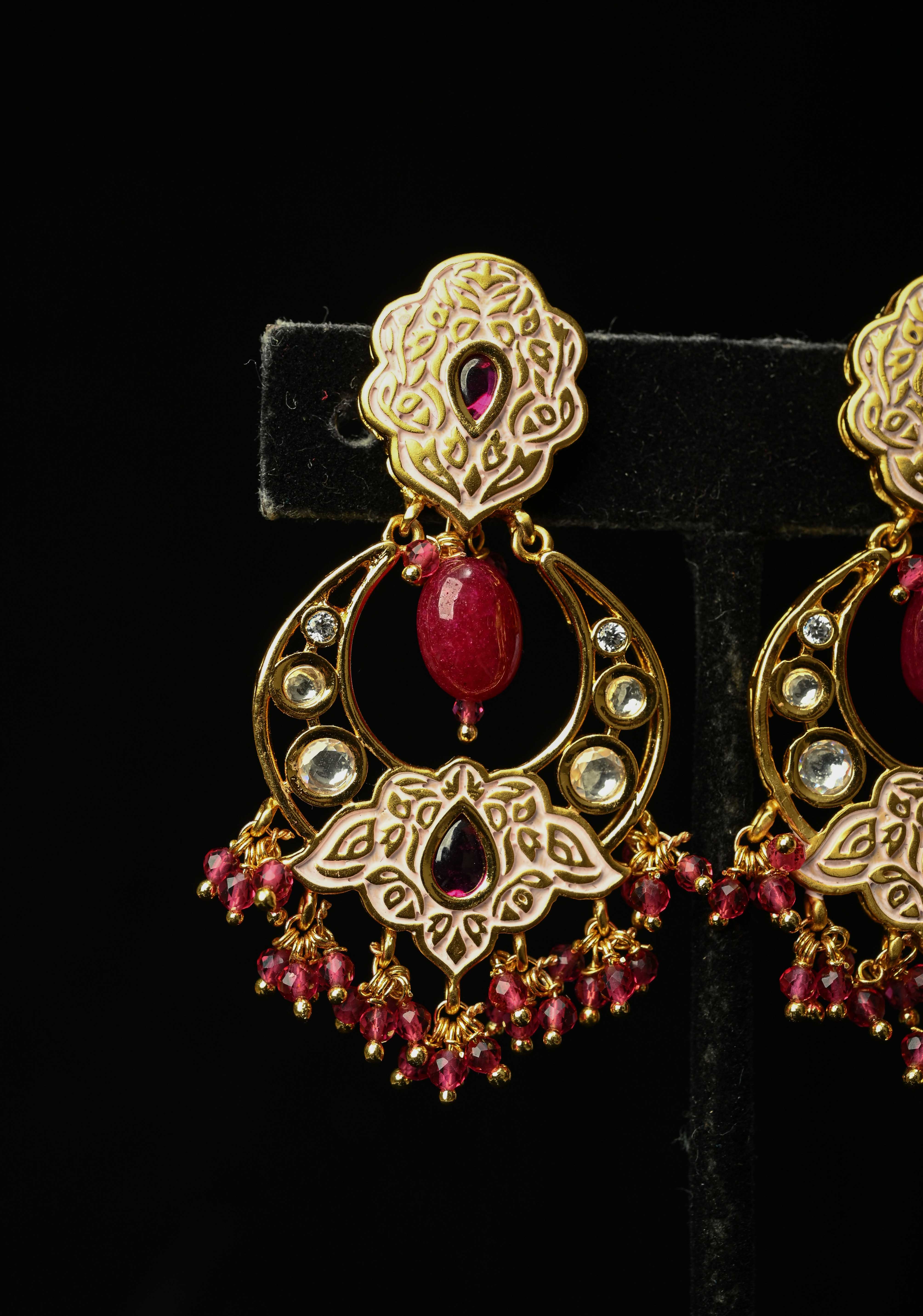 Noor Kundan Chandbali Earrings | Shobitam
