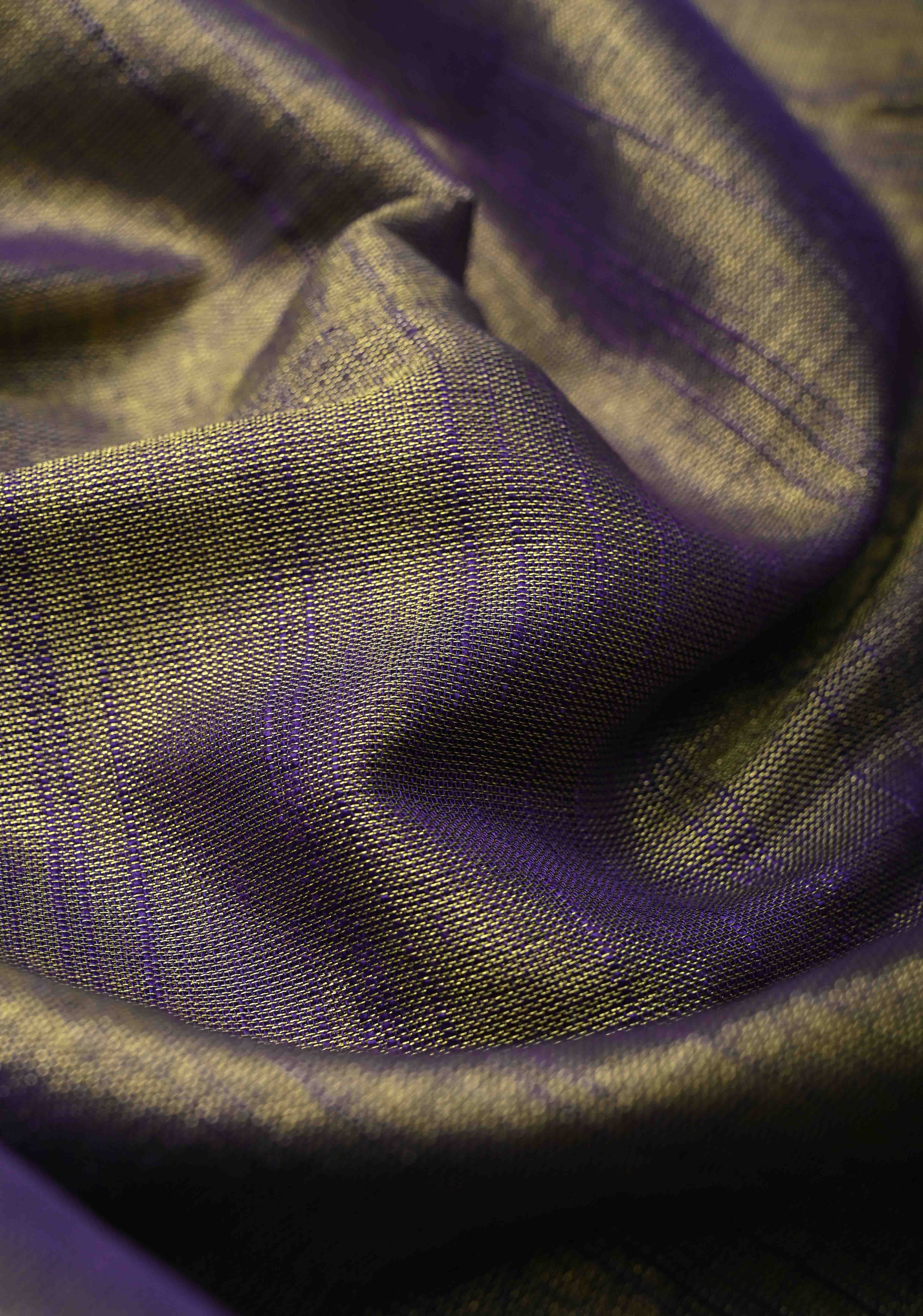 Blue Tissue by Tissue Saree with Minimal Borders | Shobitam