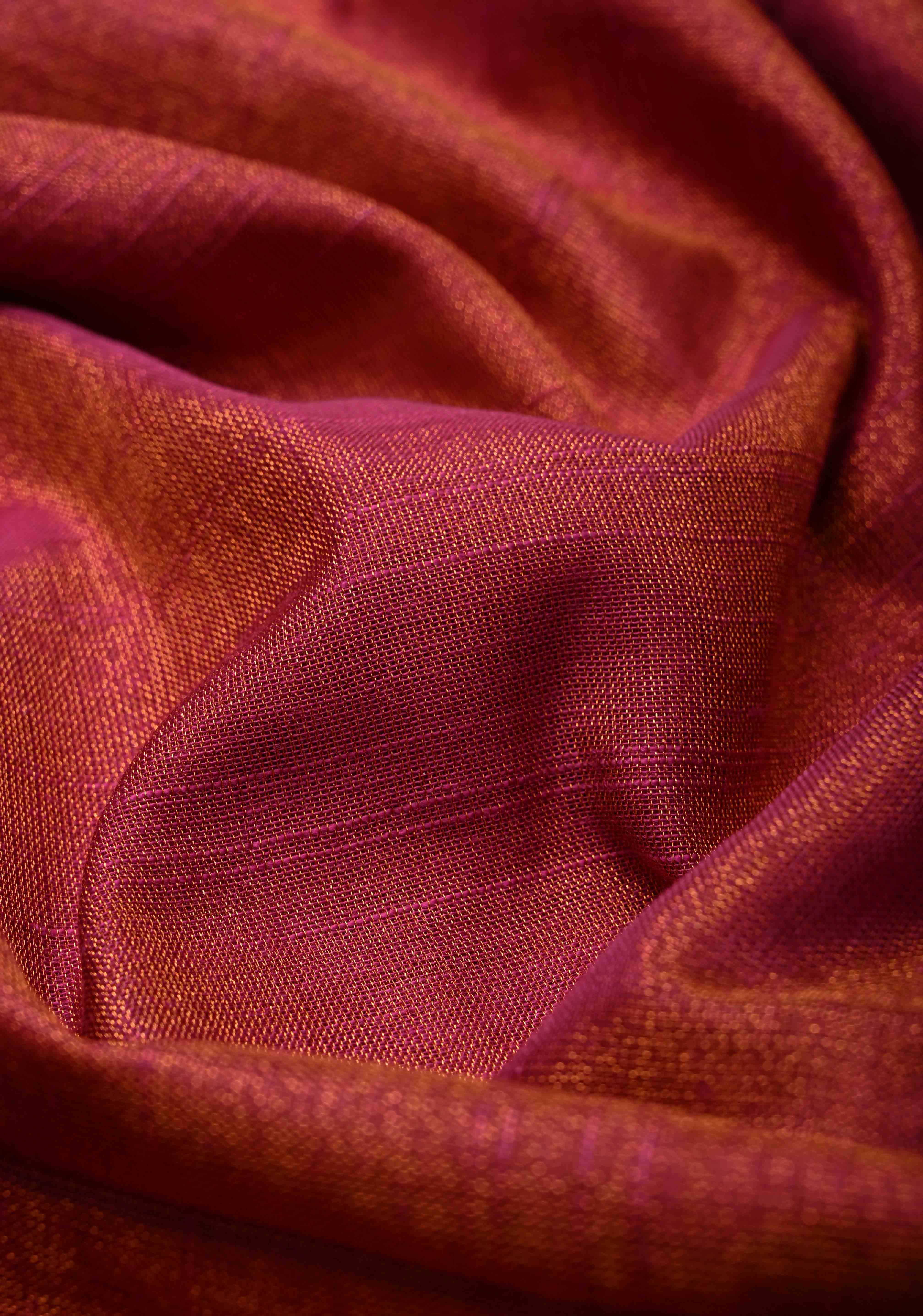 Pink Tissue by Tissue Saree with Minimal Borders | Shobitam