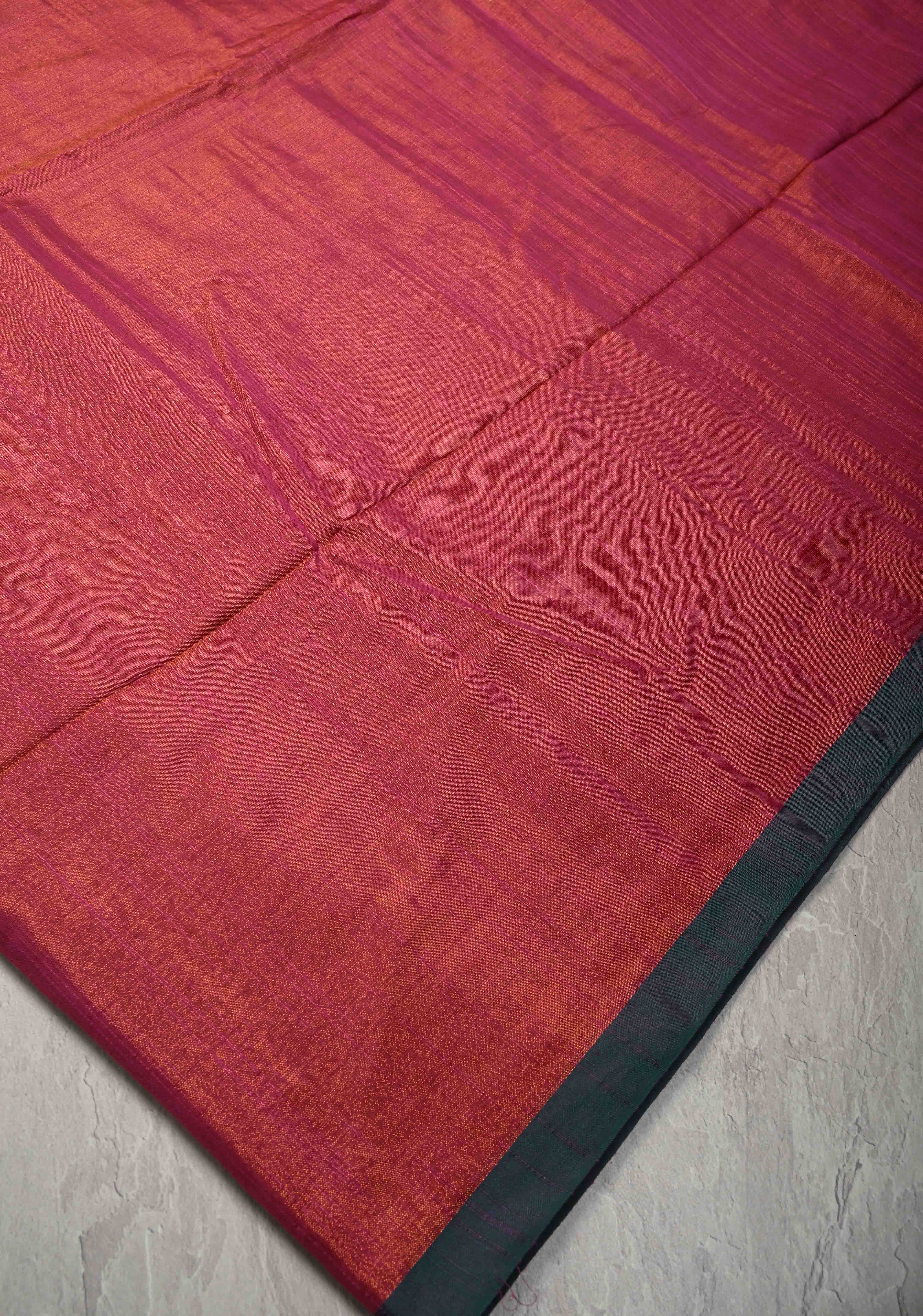 Pink Tissue by Tissue Saree with Minimal Borders | Shobitam