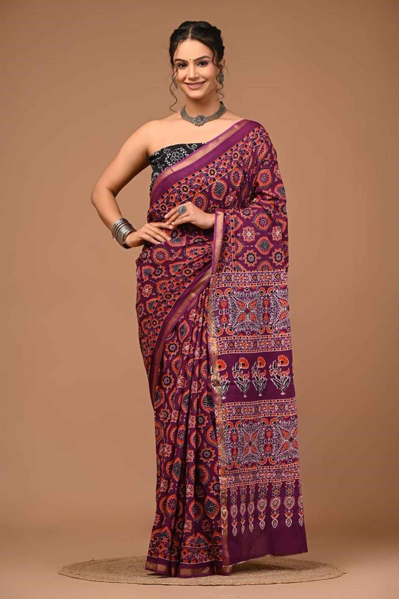 Vibrant Mulmul Cotton Ready To Wear Saree