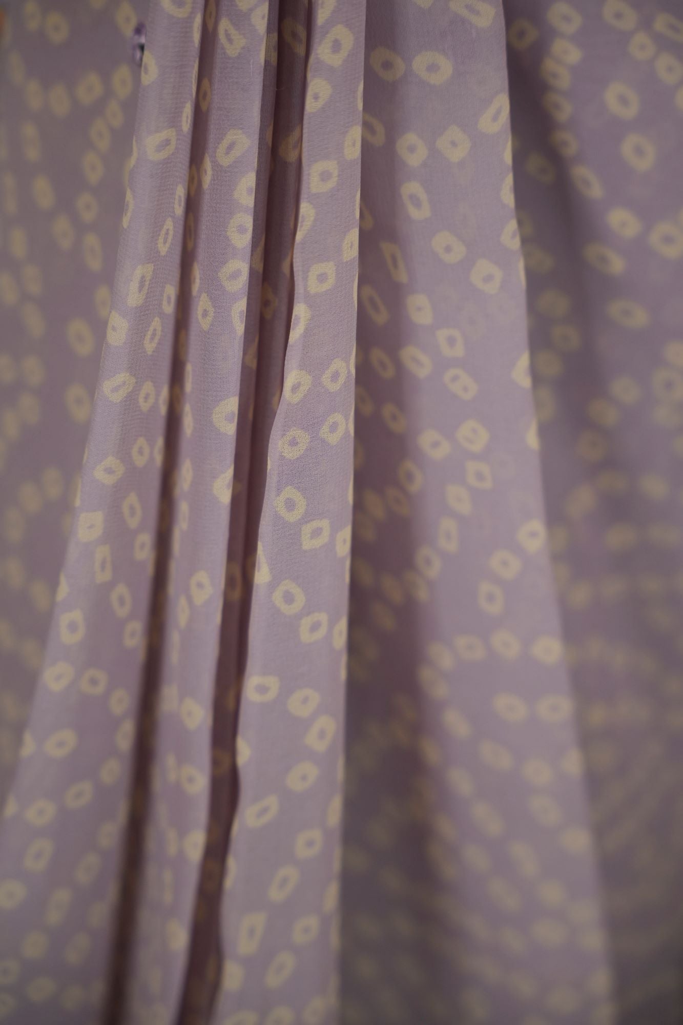 Georgette with Bandhej Prints & Kalamkari Patched Border Ready To Wear Saree