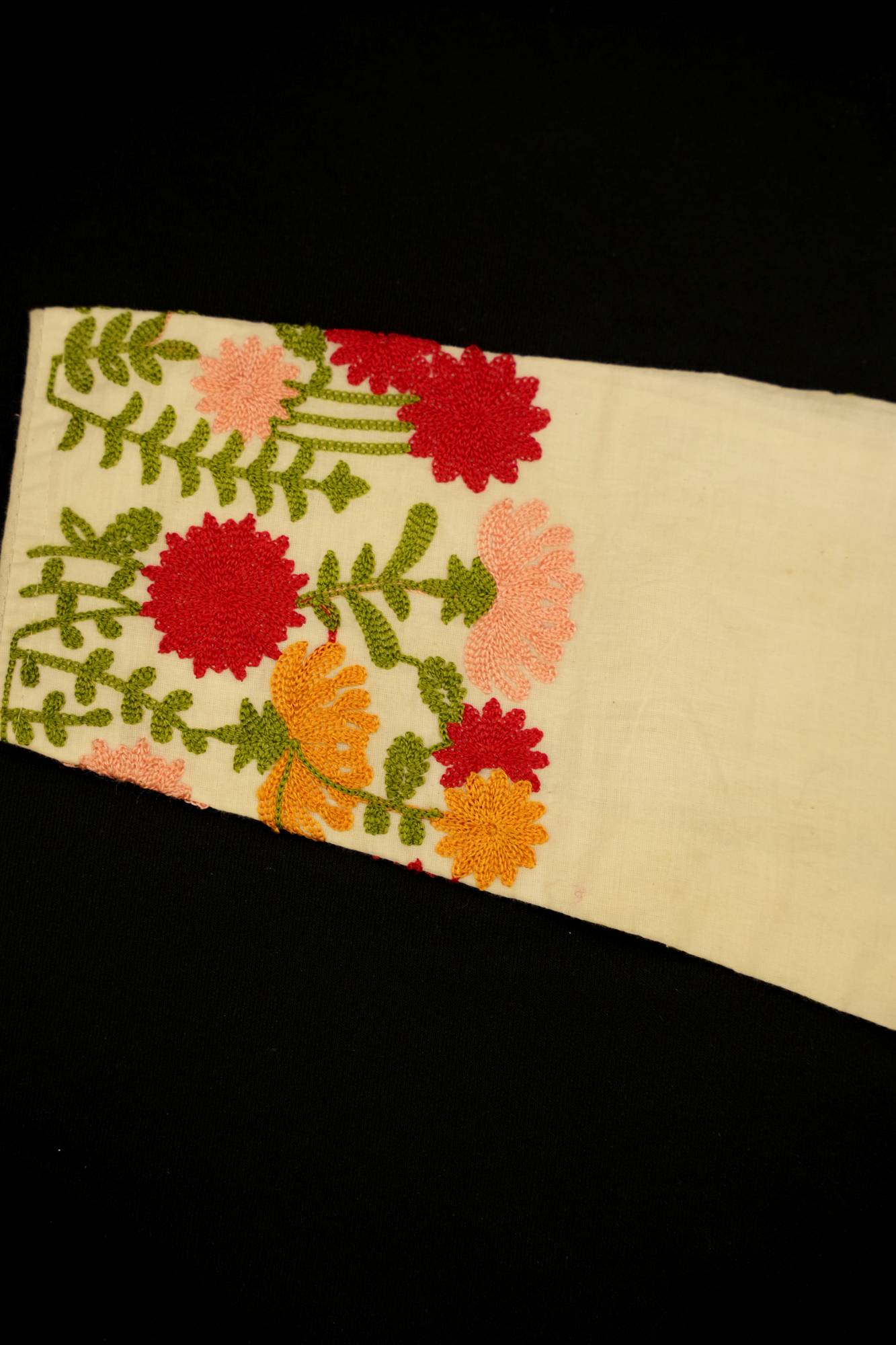 Multicolor Thread Cotton Embroidered Blouse Piece