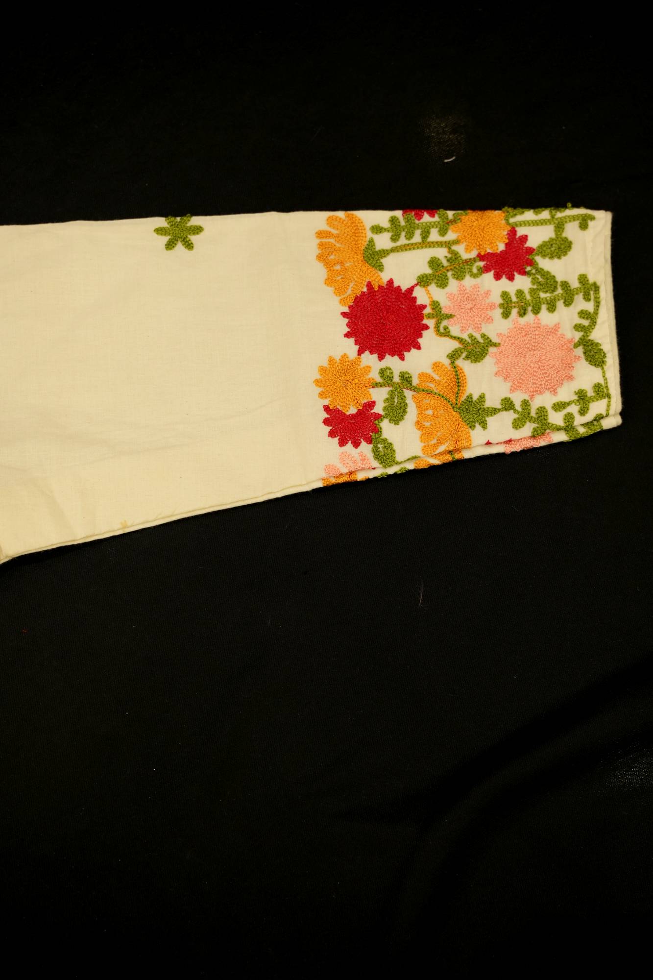 Multicolor Thread Cotton Embroidered Blouse Piece