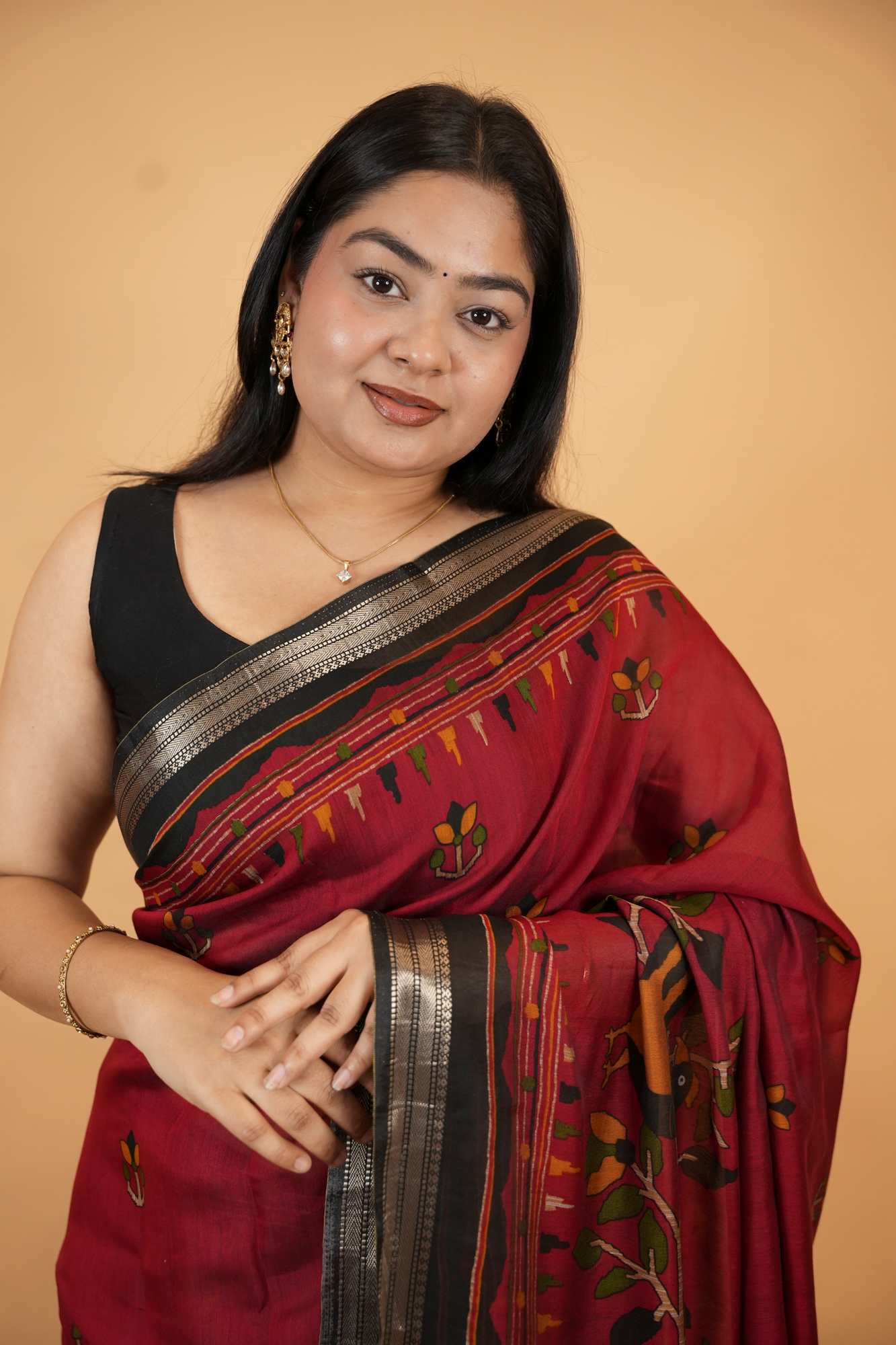 Soft Cotton Style Printed with Woven Border Ready To Wear Saree