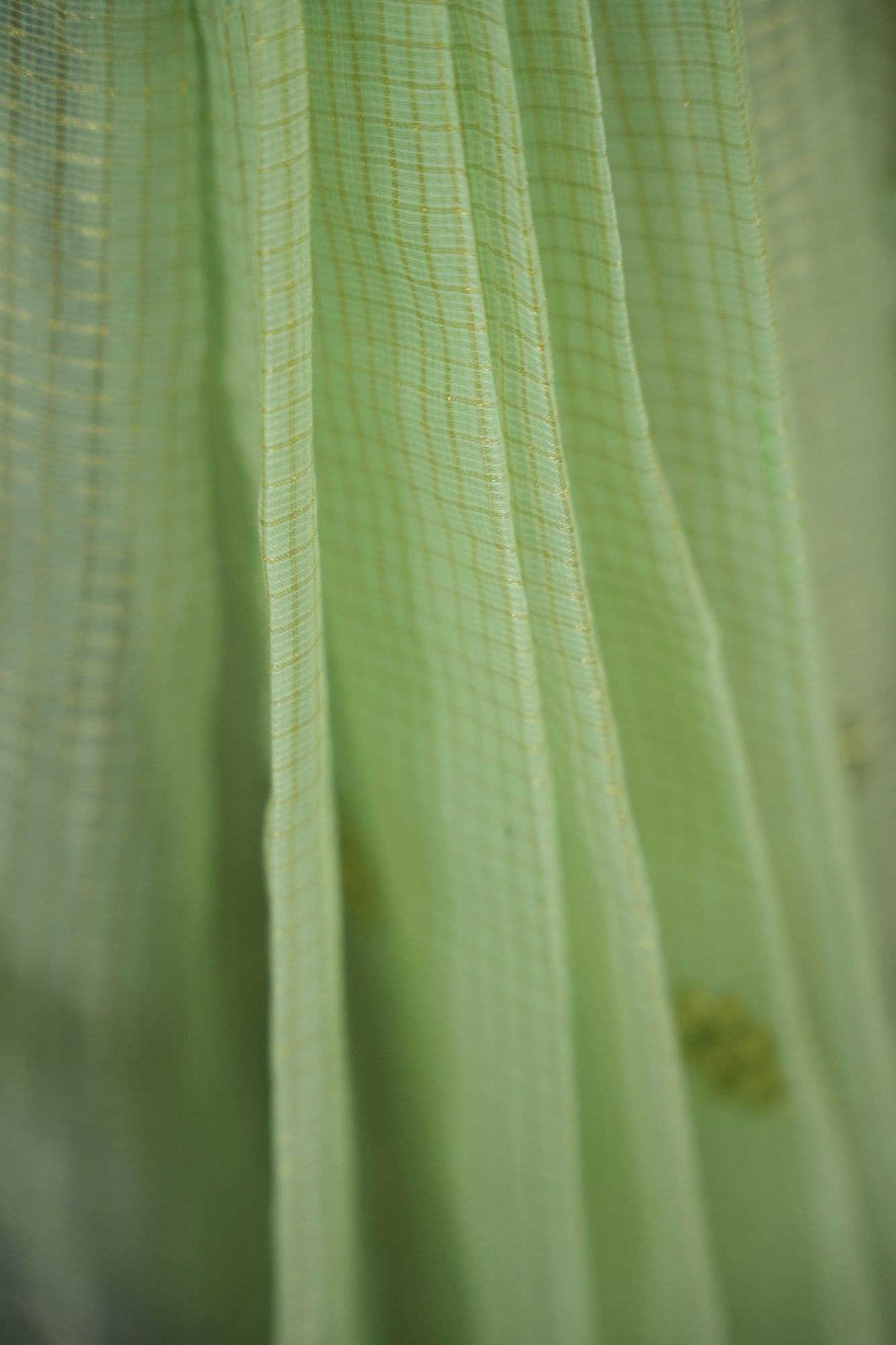 Gorgeous Green Kota Doriya Cotton with Thread Embroidery & beautiful Rajasthani Gota Patti Wrap in 1 minute Saree
