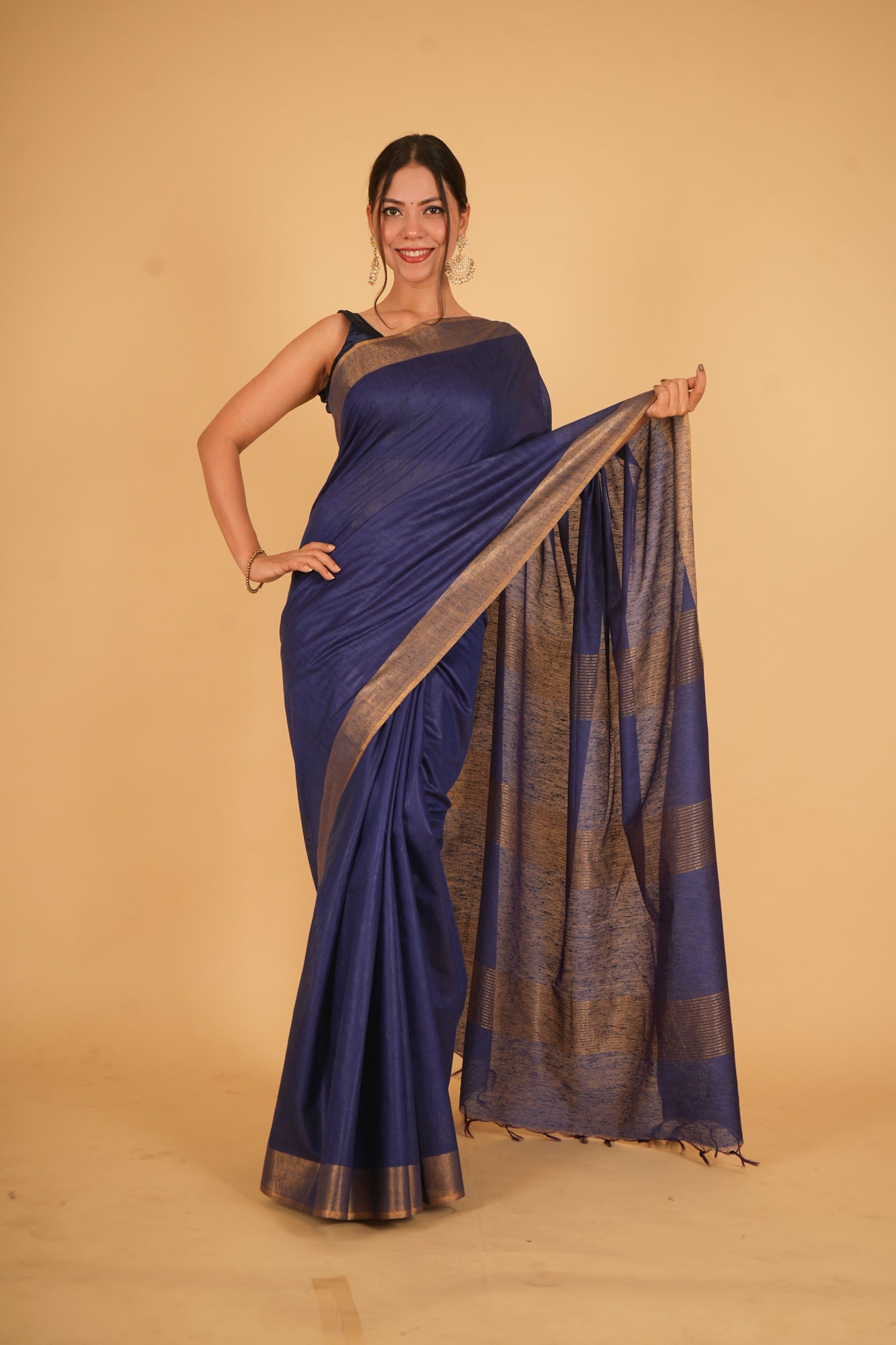 Premium Bapta silk with Zari Border – A Masterpiece Wrap in one minute saree
