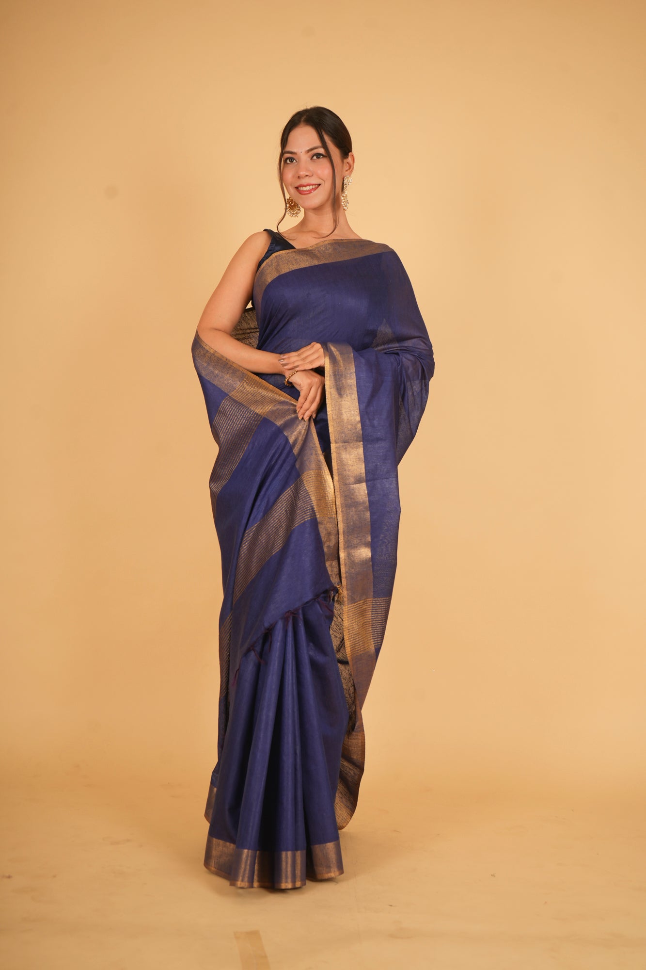 Premium Bapta silk with Zari Border – A Masterpiece Wrap in one minute saree