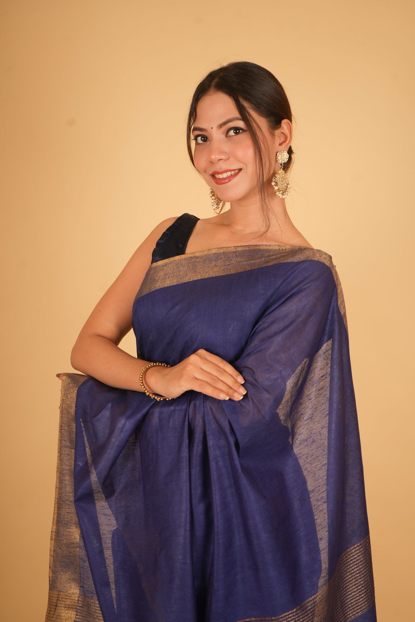 Premium Bapta silk with Zari Border – A Masterpiece Wrap in one minute saree