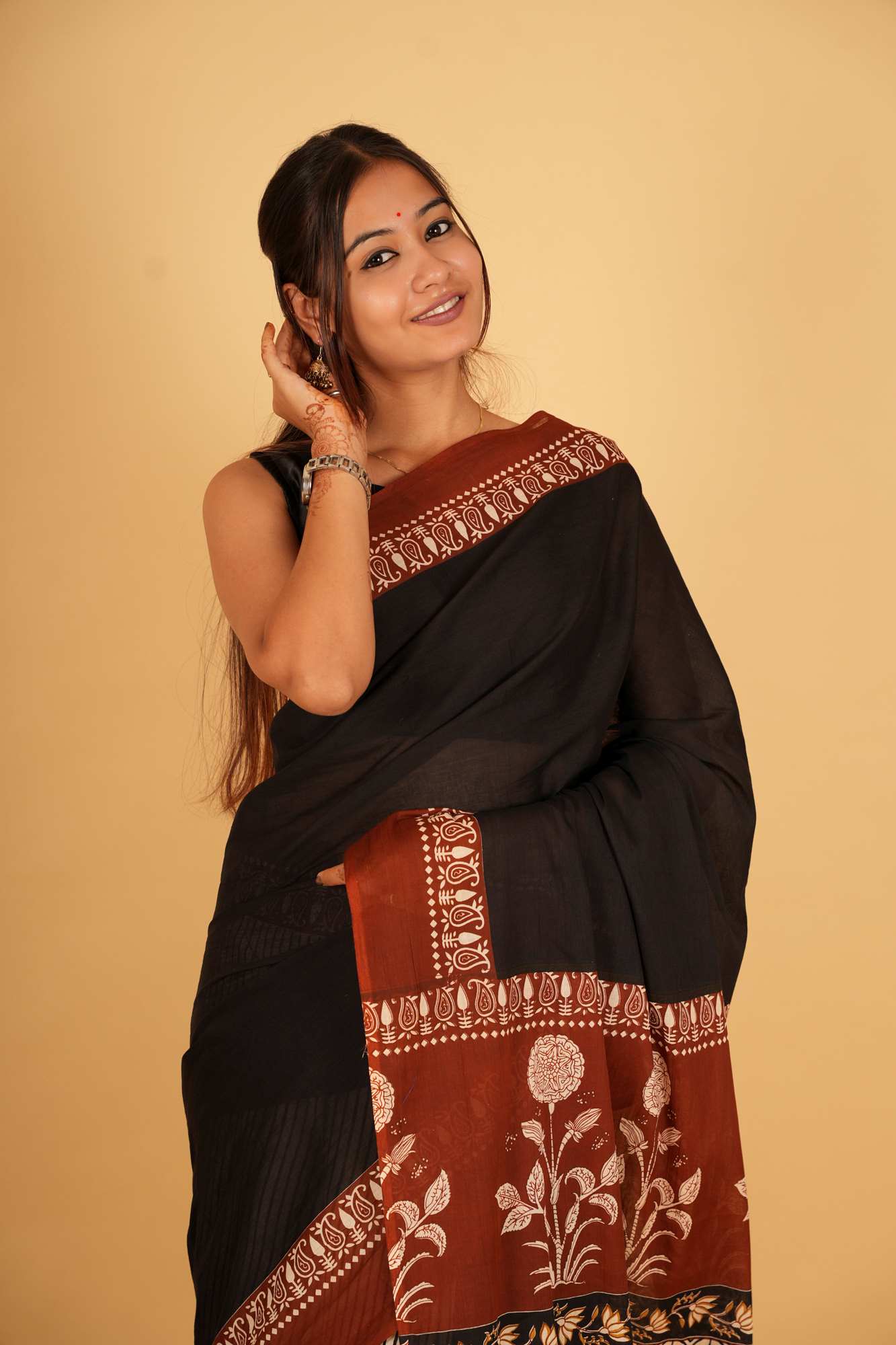 Mul Mul Cotton With Printed Palla Ready To Wear Saree