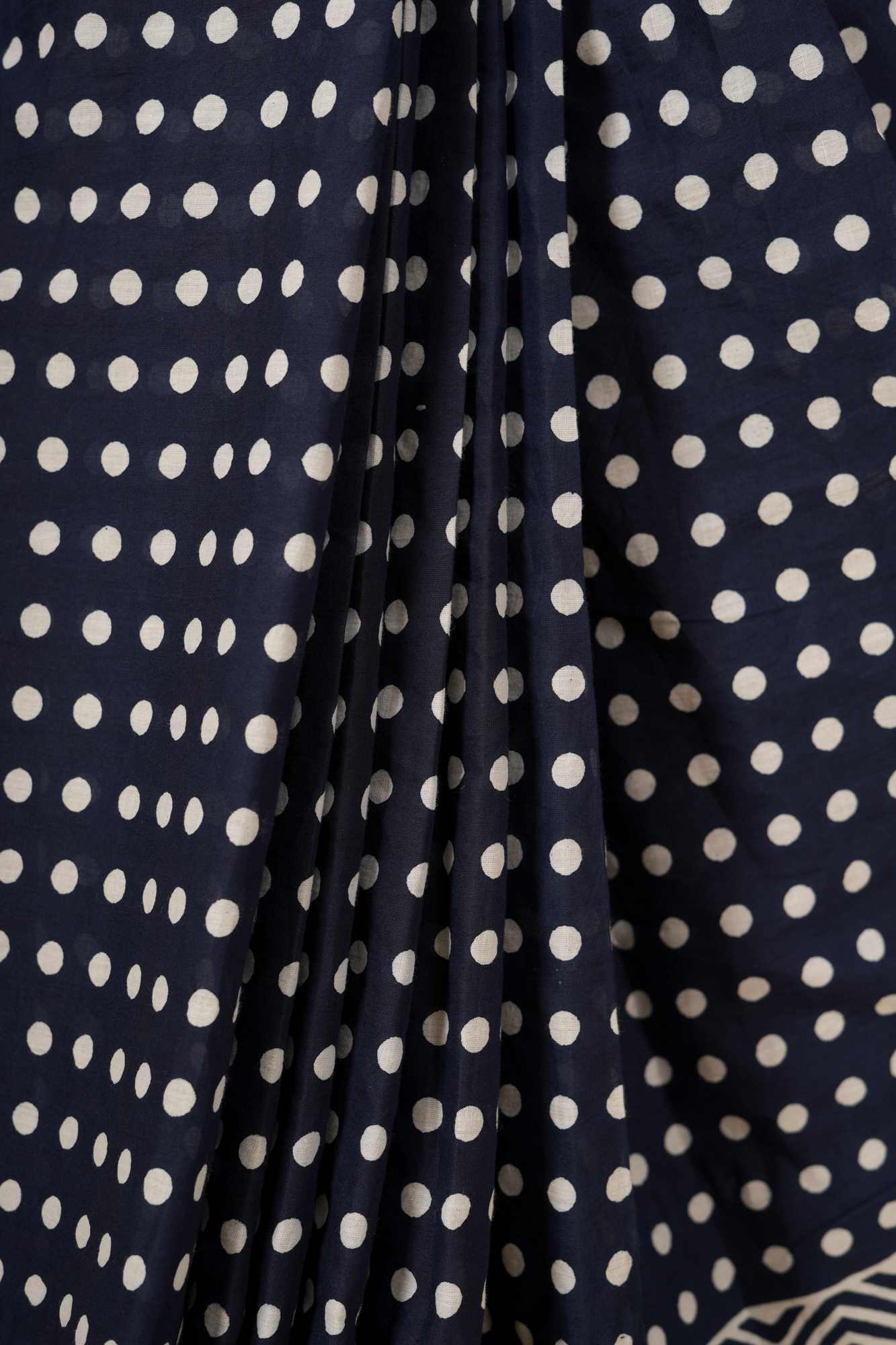 Beautiful Indigo mulmul cotton ready to wear saree