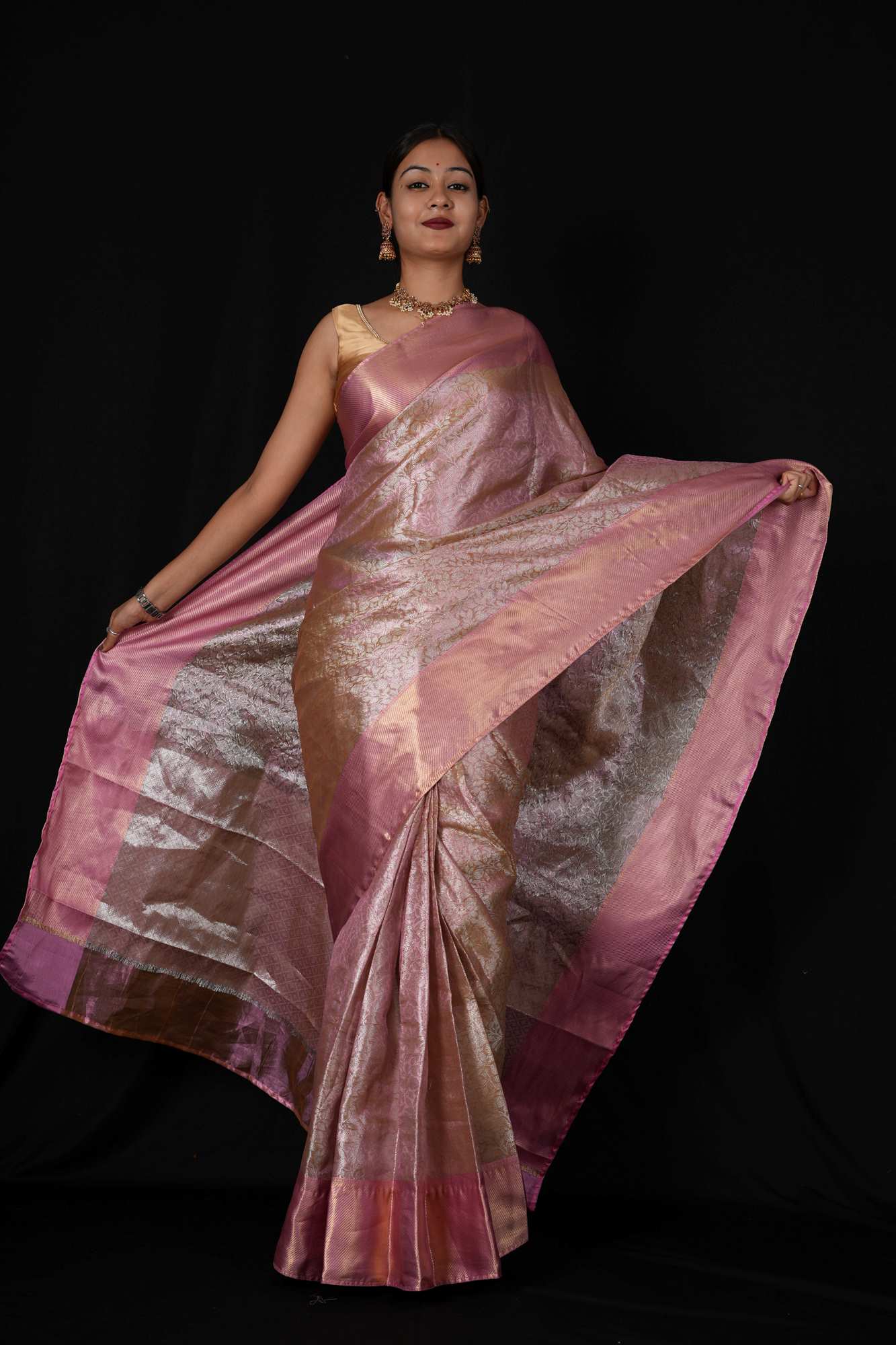 Sai Pallavi inspired Kanjivaram ready to wear saree