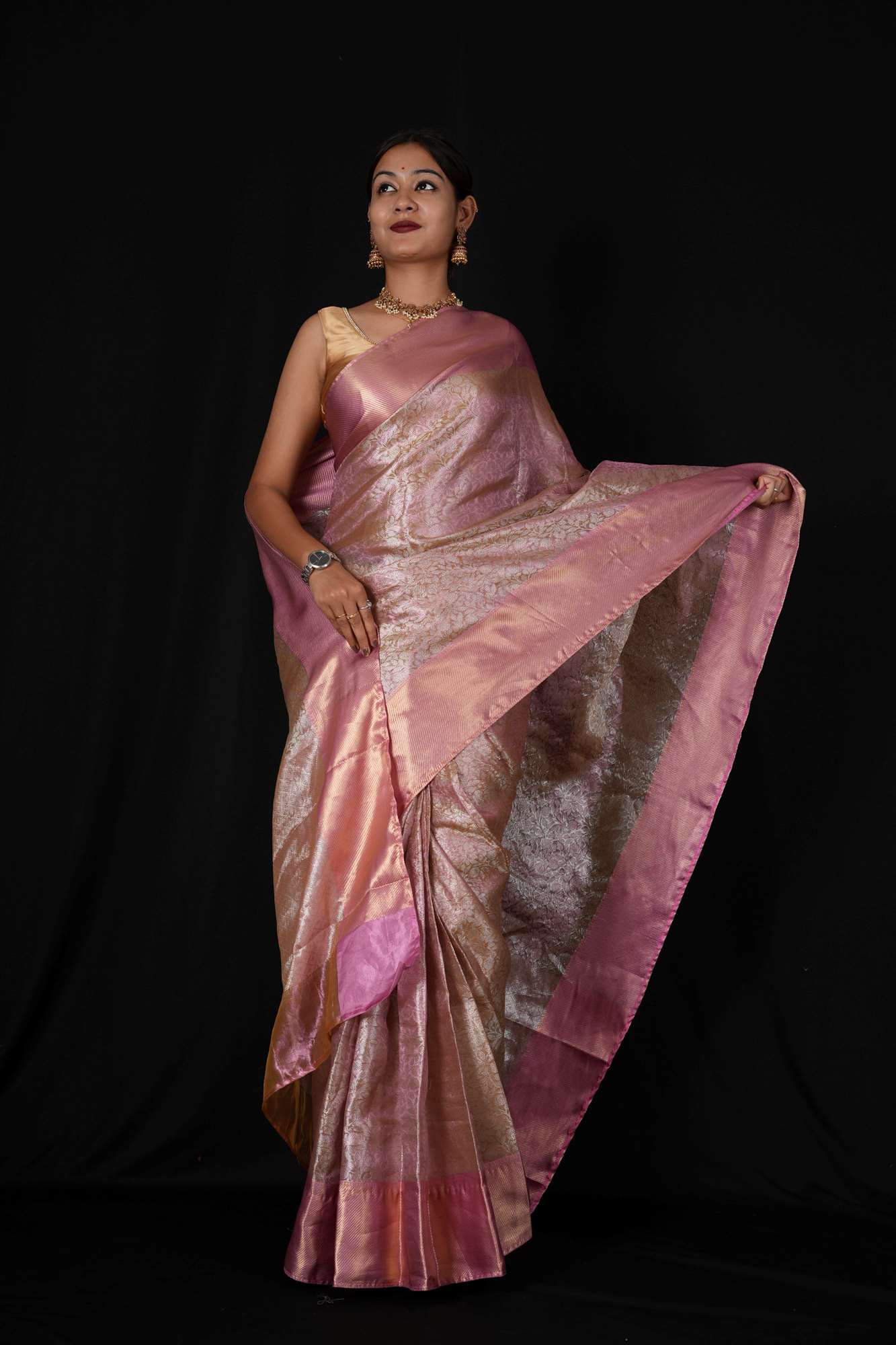 Sai Pallavi inspired Kanjivaram ready to wear saree