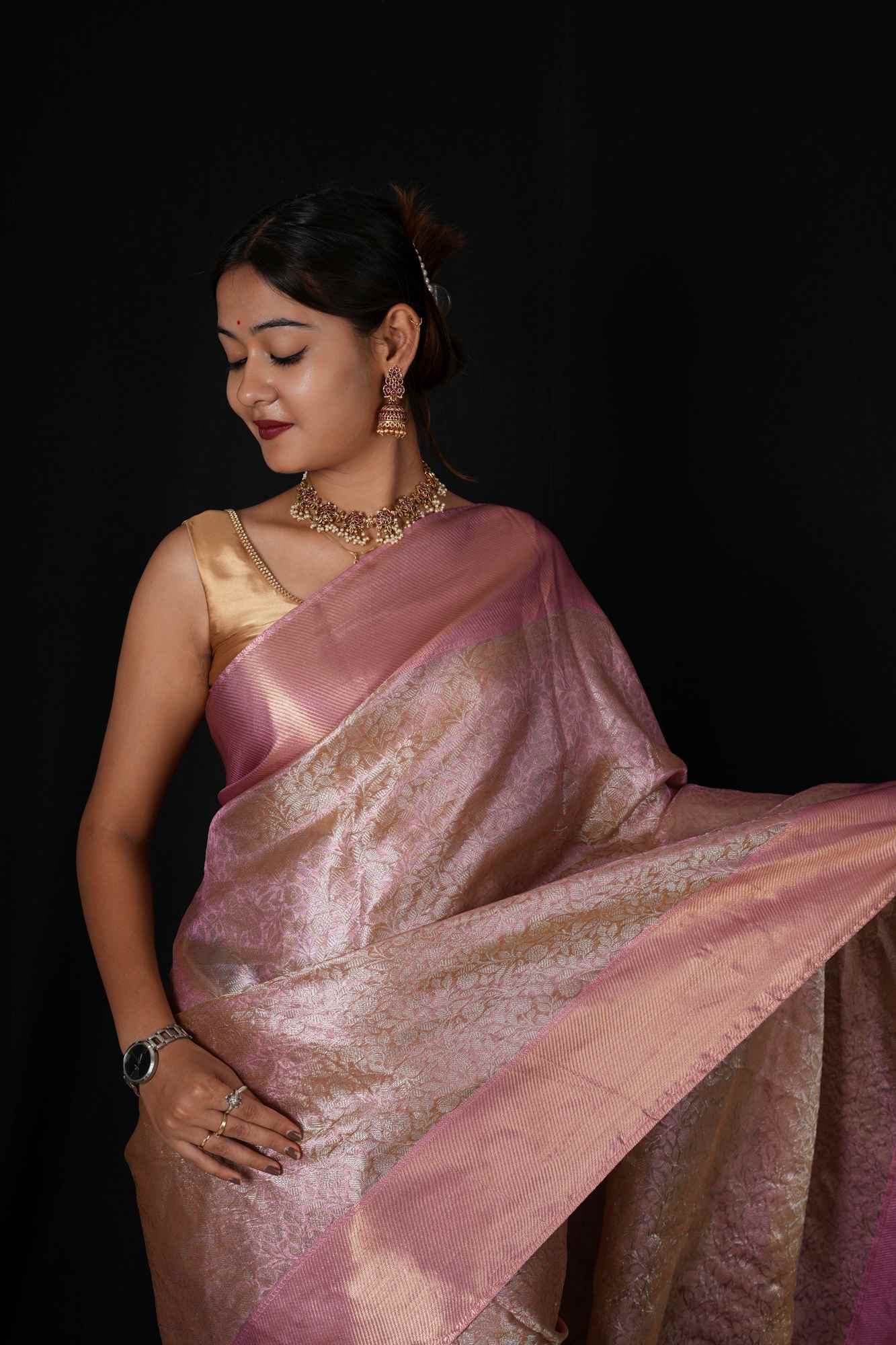 Sai Pallavi inspired Kanjivaram ready to wear saree