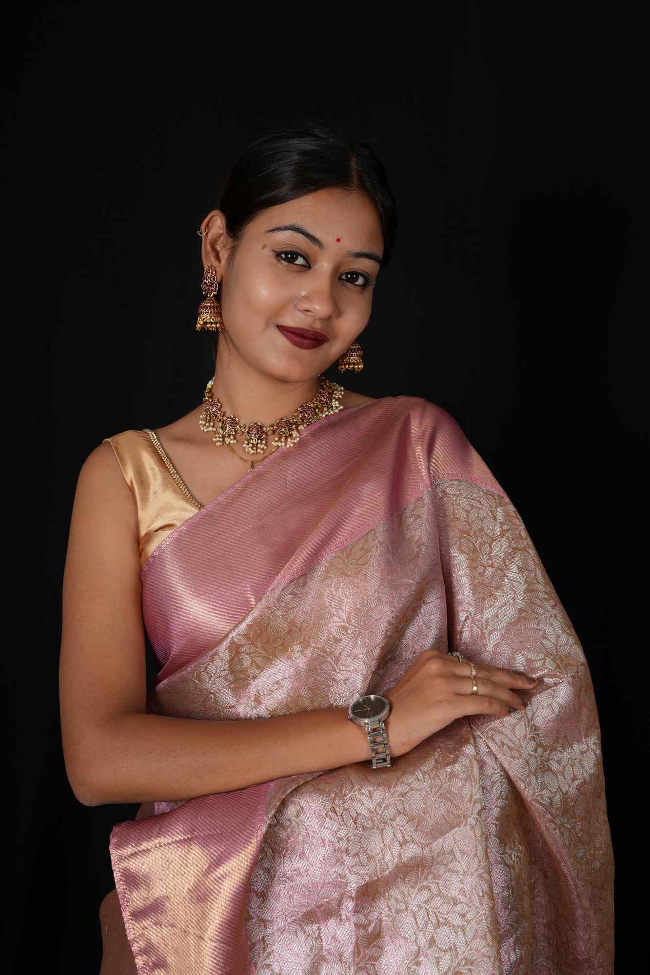 Sai Pallavi inspired Kanjivaram ready to wear saree