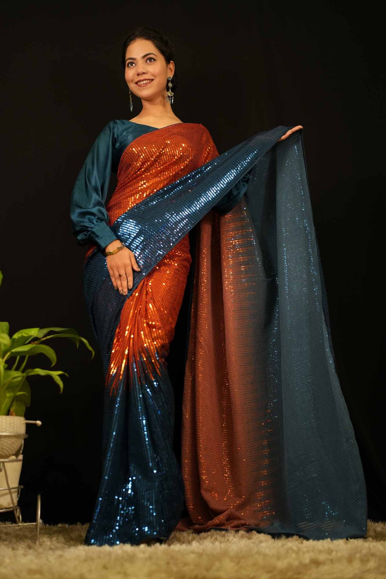 Ready to Wear One Minute Sarees Prestitched Sarees customised Plus Size